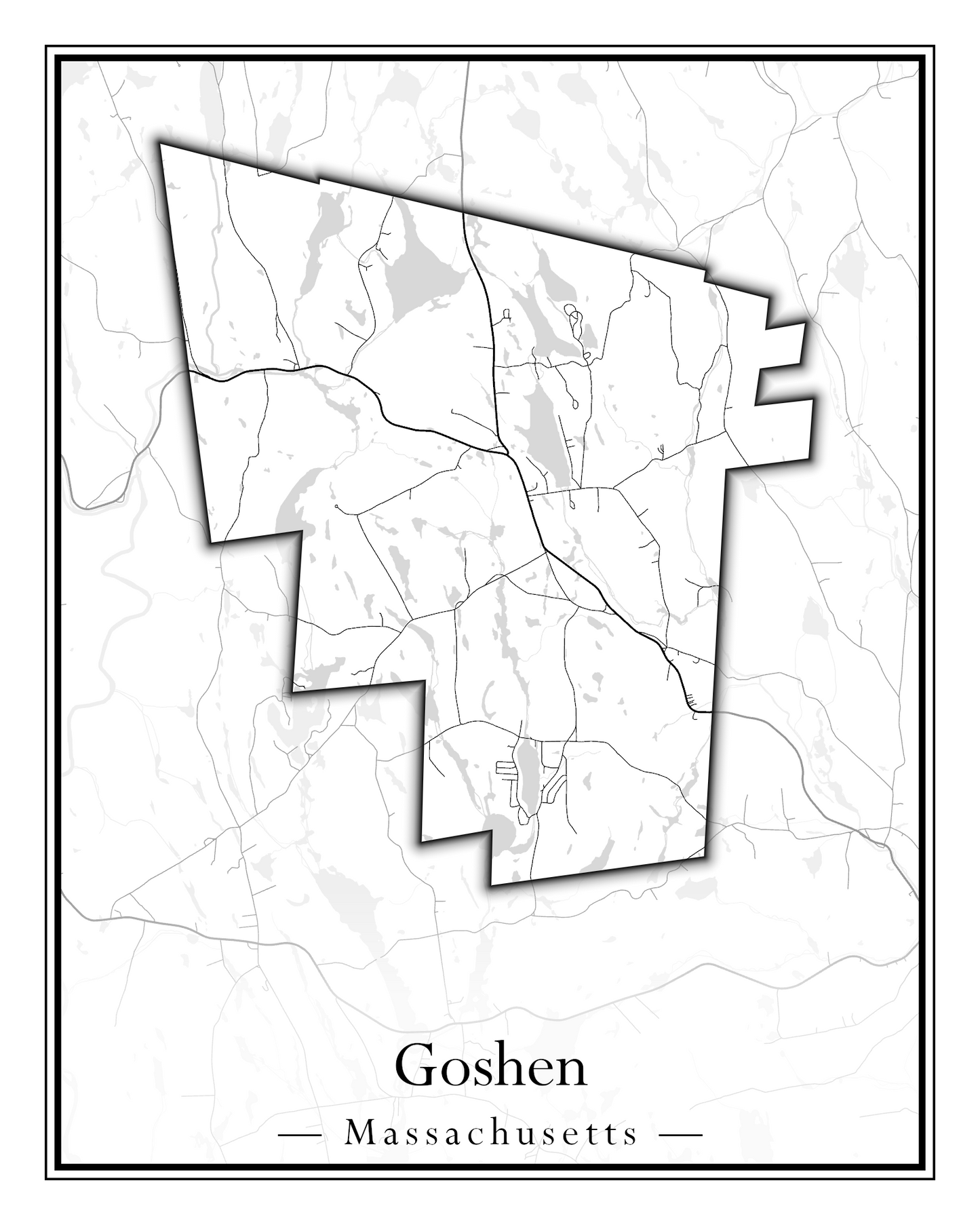 Massachusetts Towns - Street Map (Georgetown - Goshen)