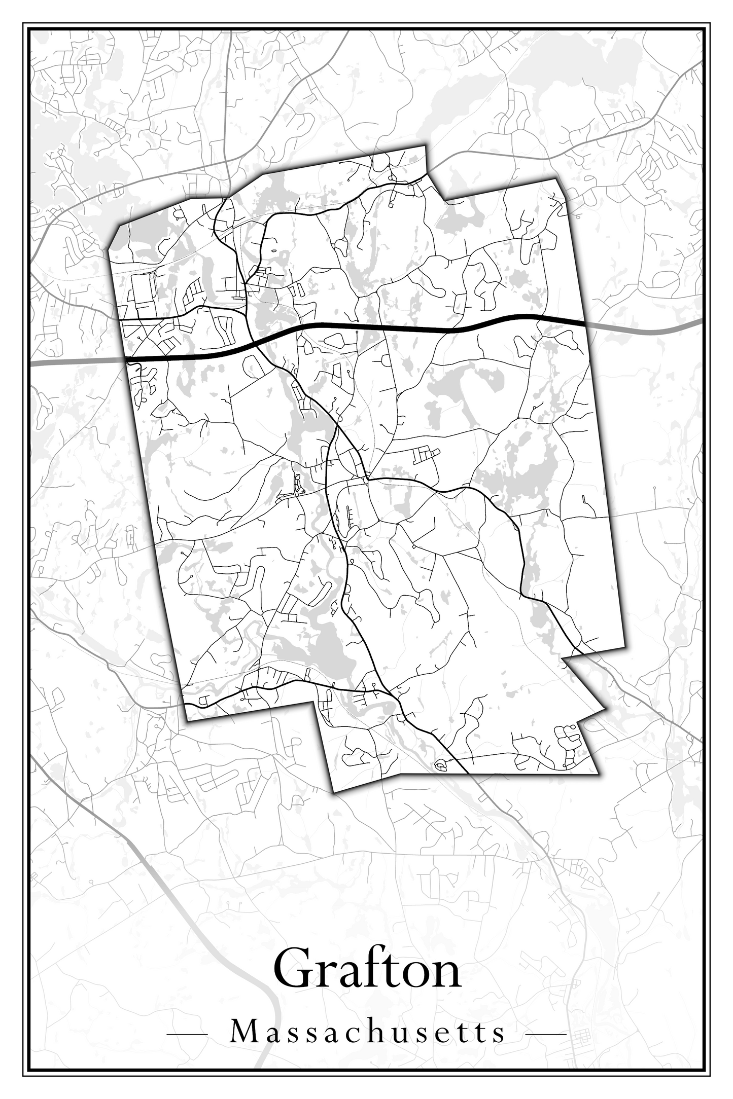 Massachusetts Towns - Street Map (Gosnold - Granville)