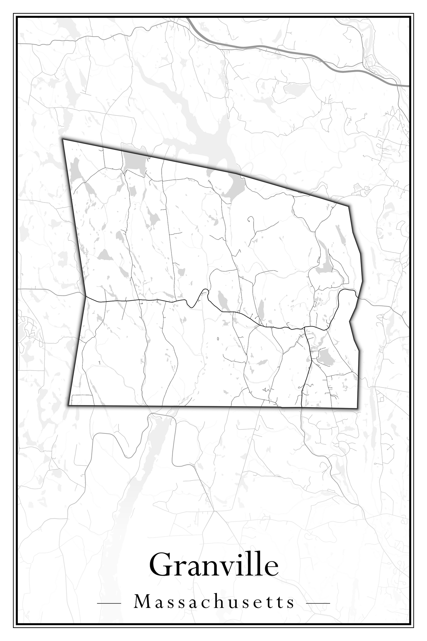 Massachusetts Towns - Street Map (Gosnold - Granville)