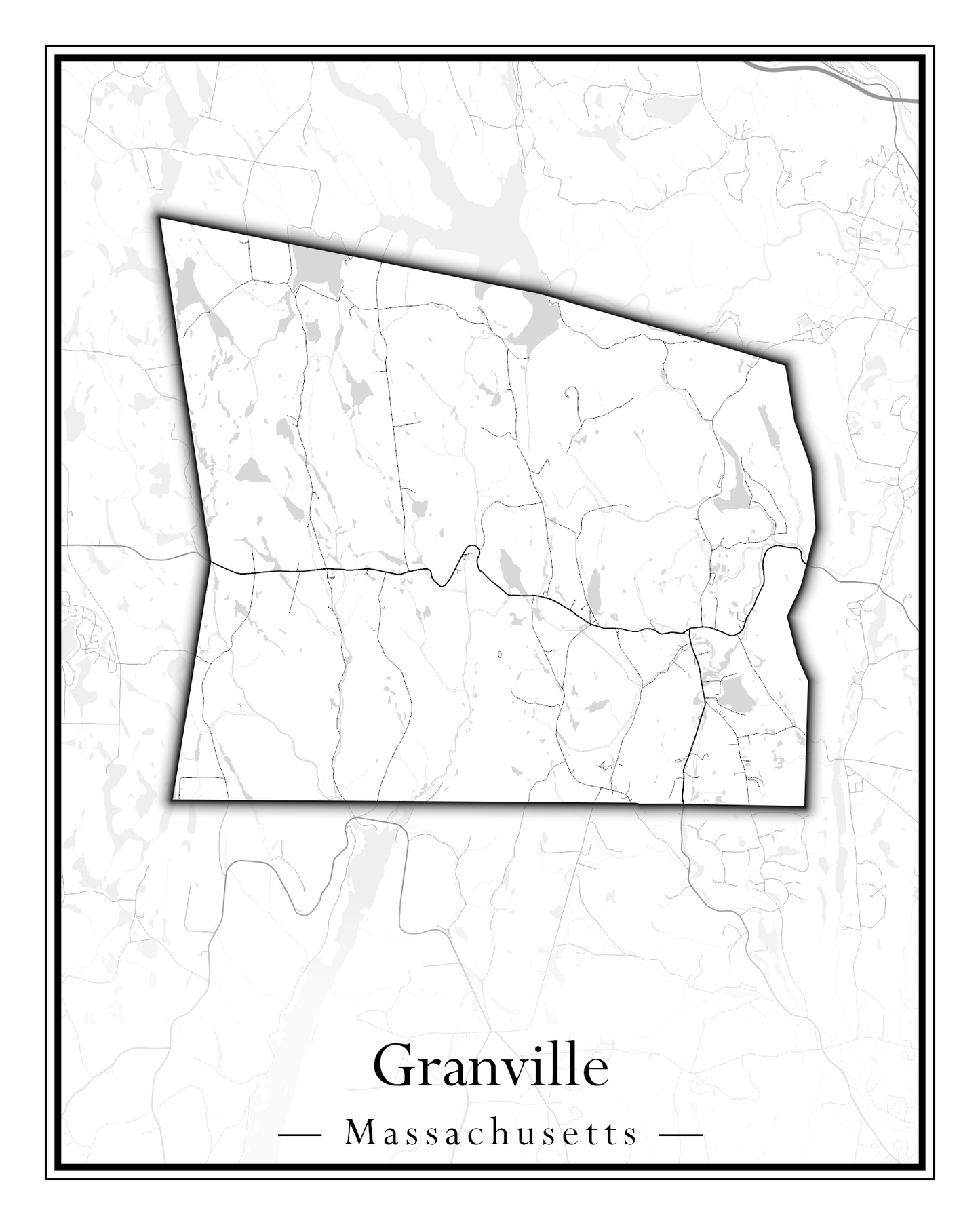 Massachusetts Towns - Street Map (Gosnold - Granville)