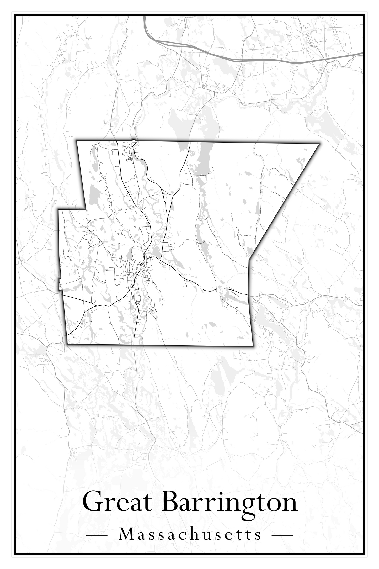 Massachusetts Towns - Street Map (Great Barrington - Groveland)