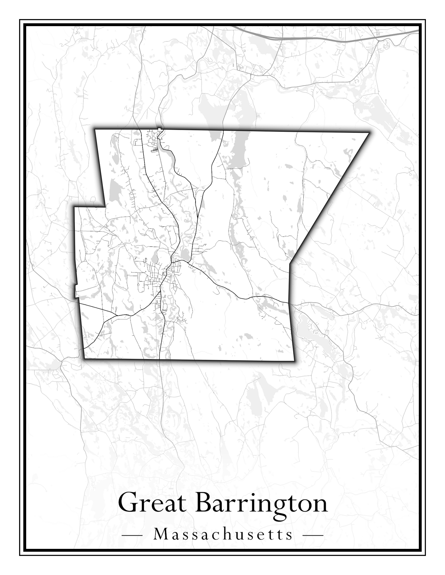 Massachusetts Towns - Street Map (Great Barrington - Groveland)