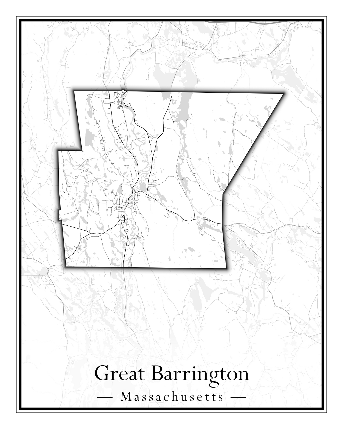 Massachusetts Towns - Street Map (Great Barrington - Groveland)