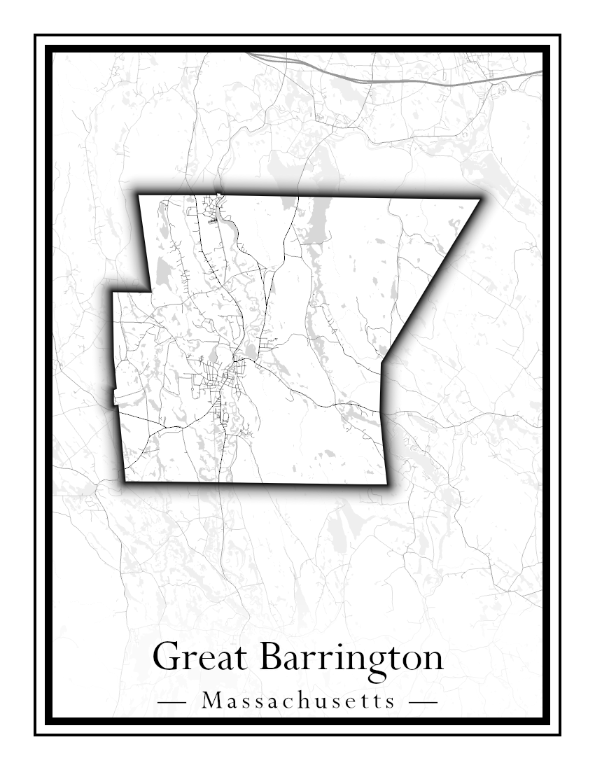 Massachusetts Towns - Street Map (Great Barrington - Groveland)