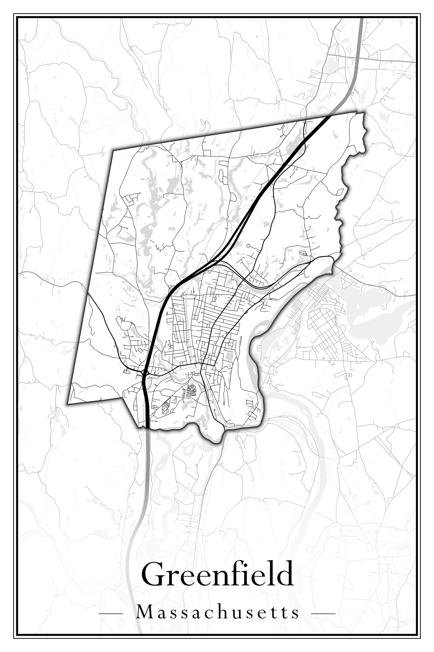 Massachusetts Towns - Street Map (Great Barrington - Groveland)