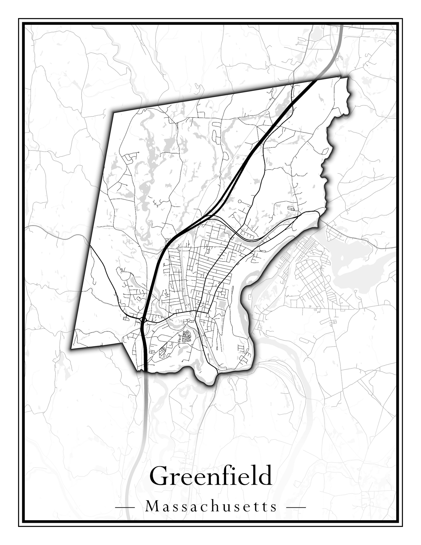 Massachusetts Towns - Street Map (Great Barrington - Groveland)