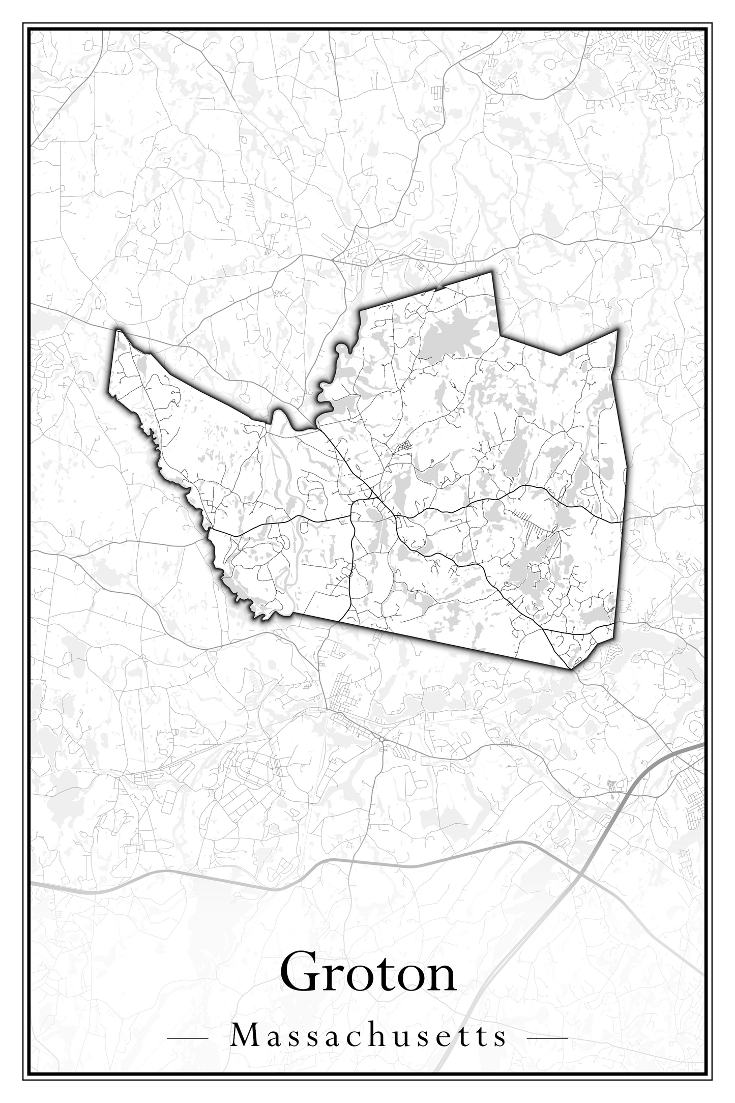 Massachusetts Towns - Street Map (Great Barrington - Groveland)