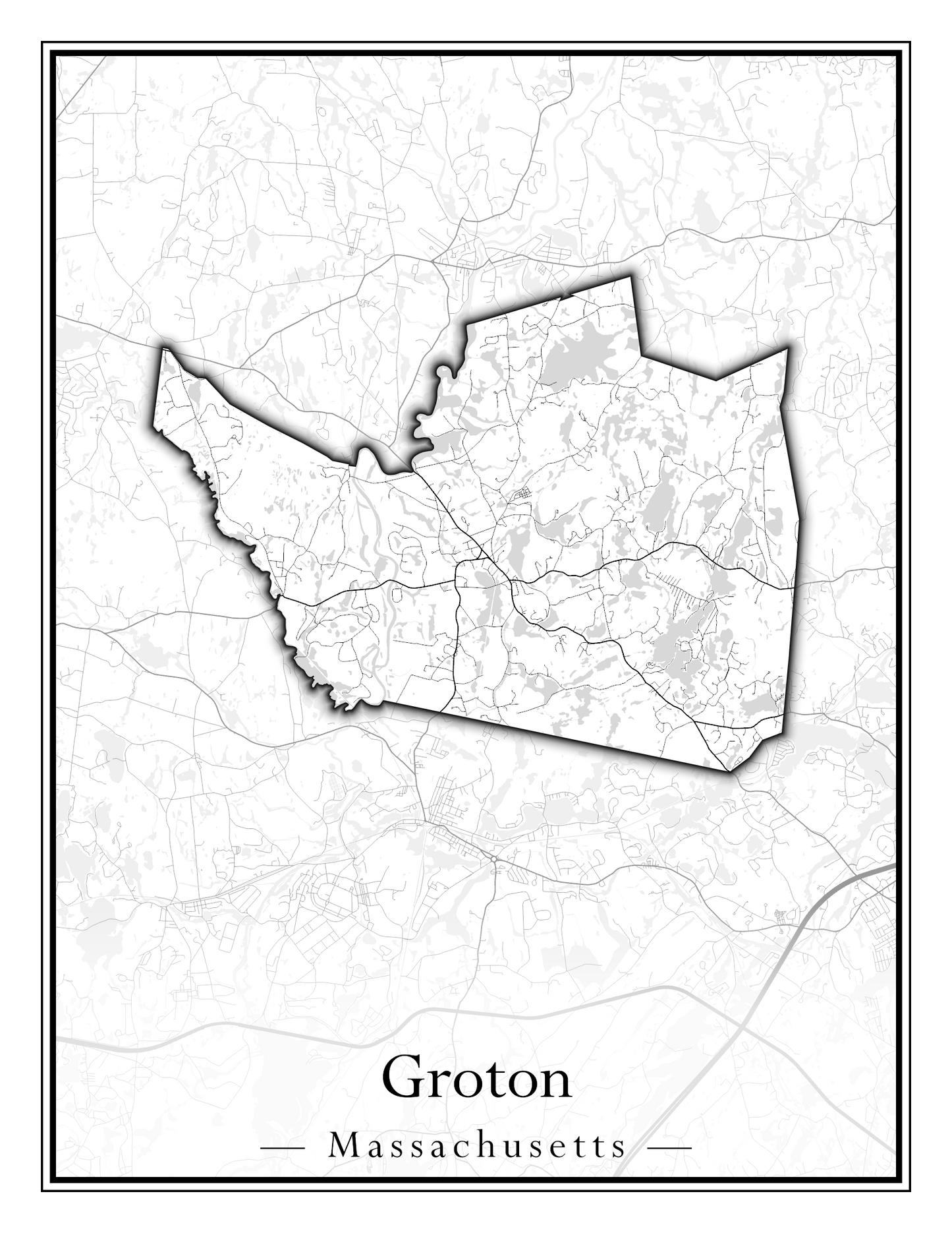 Massachusetts Towns - Street Map (Great Barrington - Groveland)