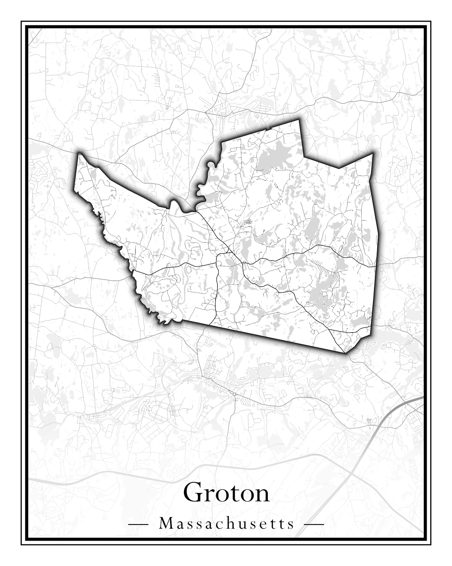 Massachusetts Towns - Street Map (Great Barrington - Groveland)