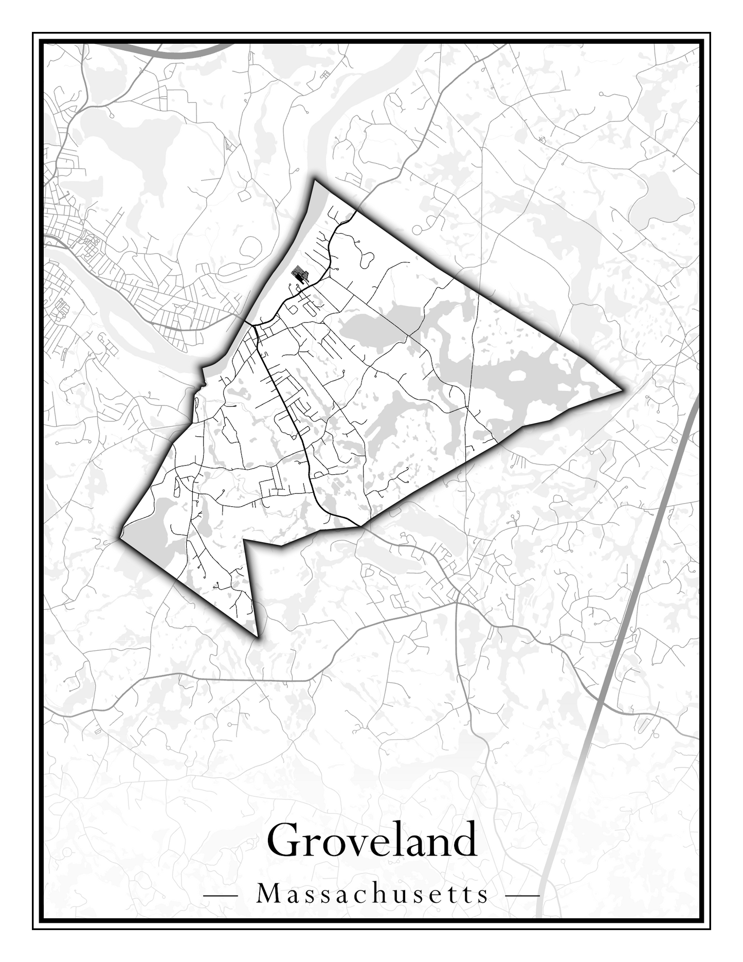 Massachusetts Towns - Street Map (Great Barrington - Groveland)