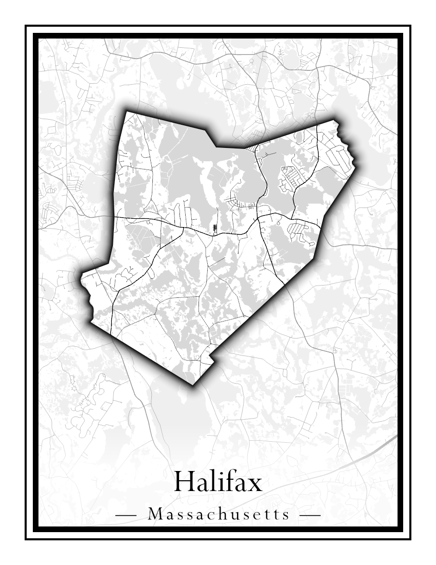 Massachusetts Towns - Street Map (Hadley - Hampden)