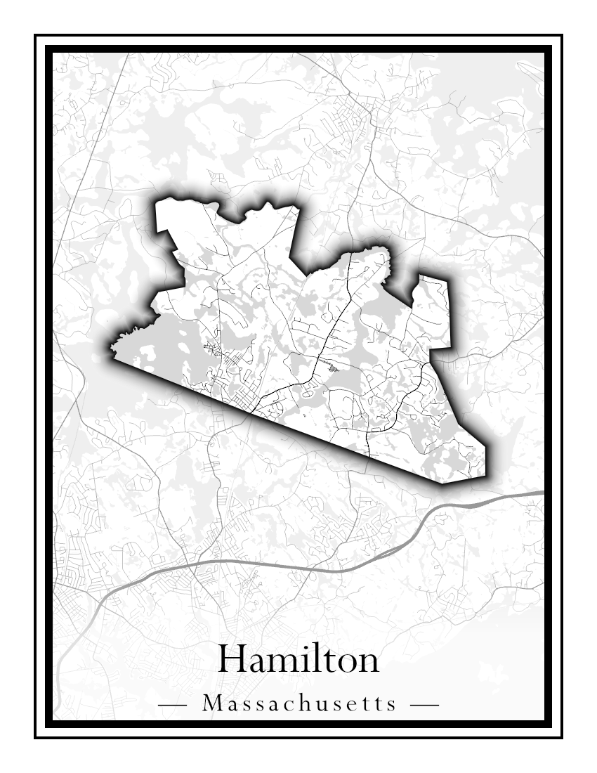 Massachusetts Towns - Street Map (Hadley - Hampden)