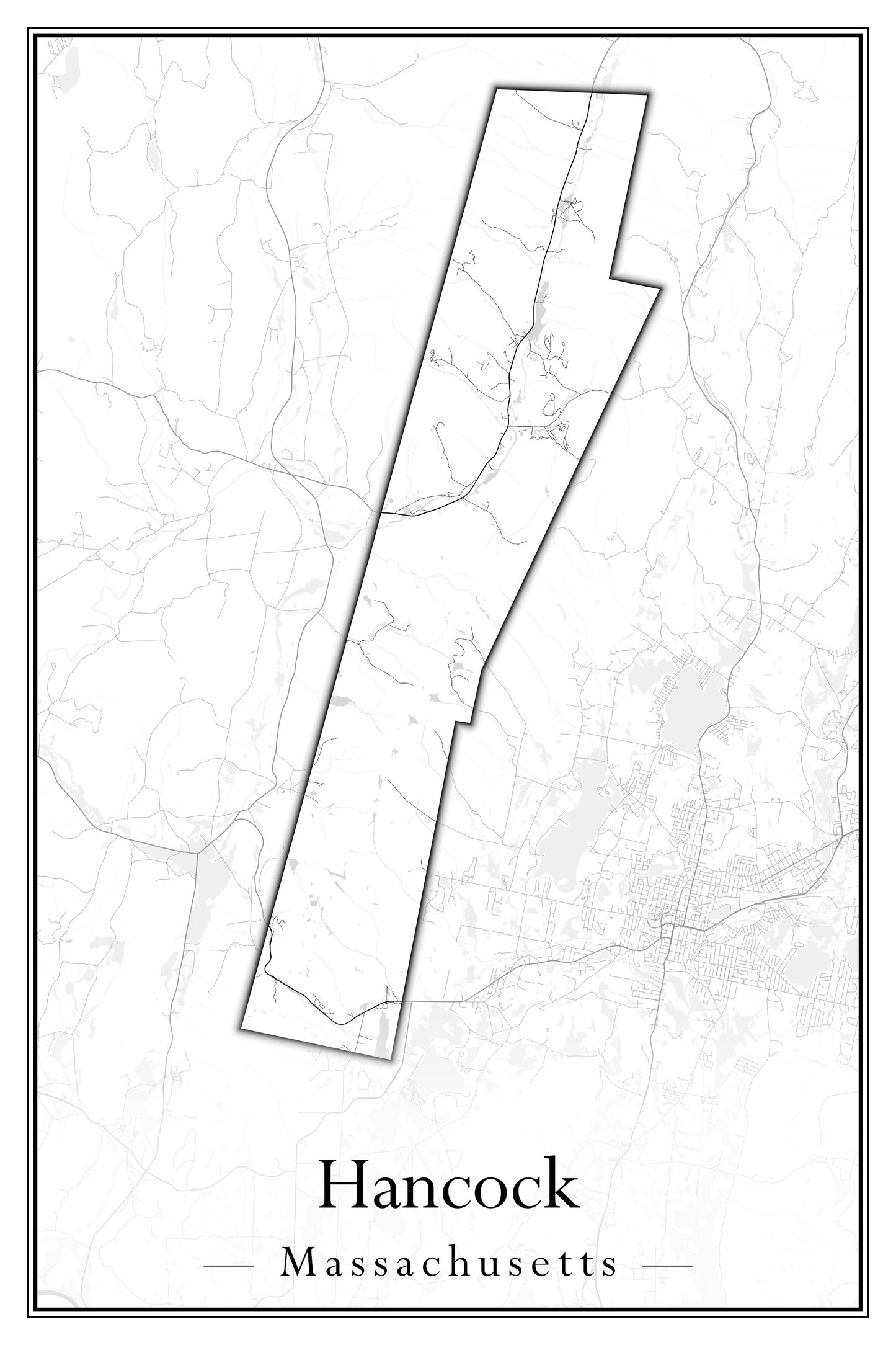 Massachusetts Towns - Street Map (Hancock - Hardwick)