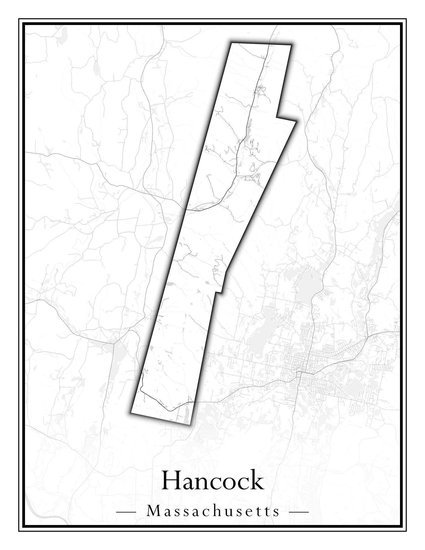 Massachusetts Towns - Street Map (Hancock - Hardwick)