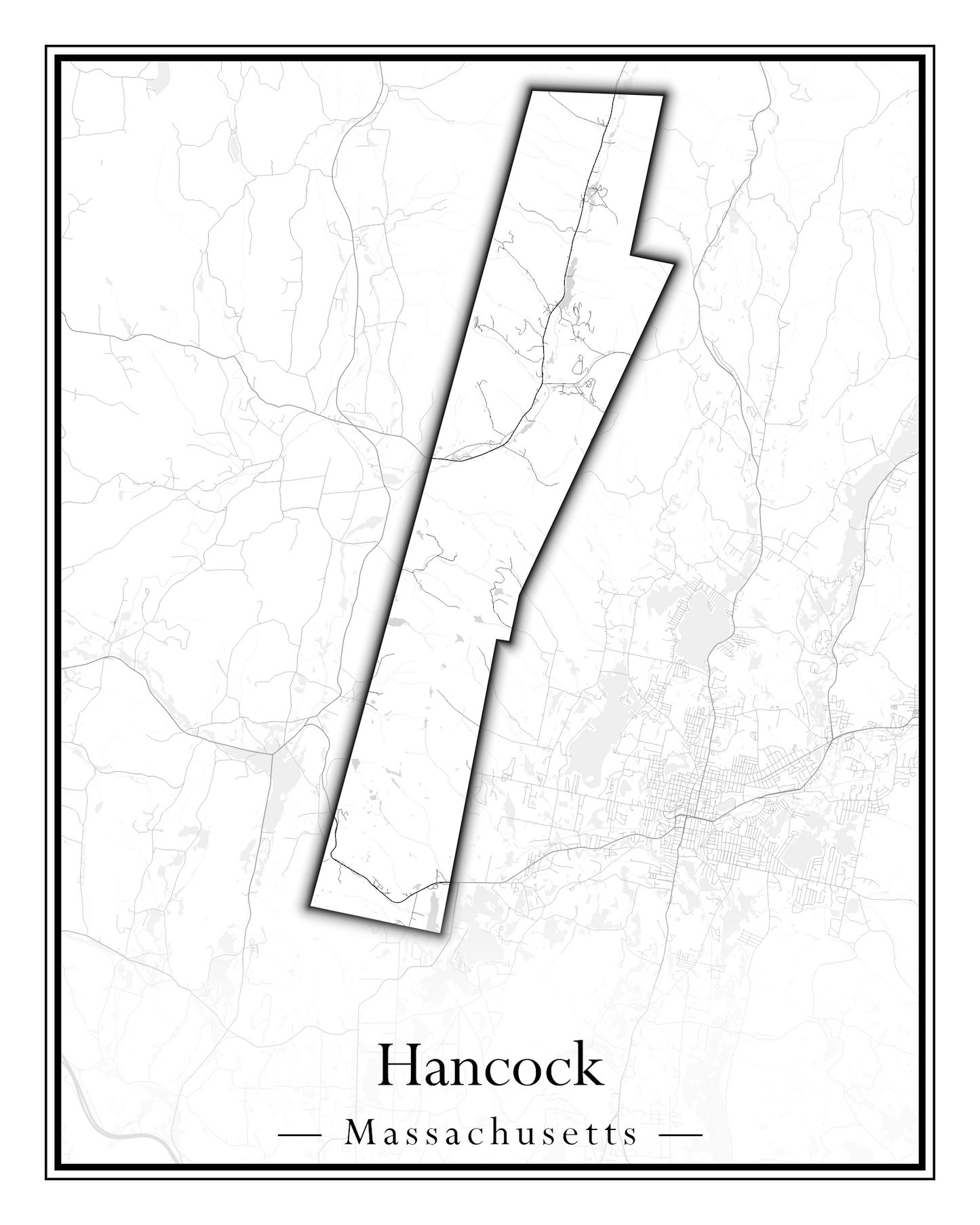 Massachusetts Towns - Street Map (Hancock - Hardwick)