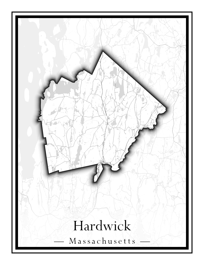 Massachusetts Towns - Street Map (Hancock - Hardwick)