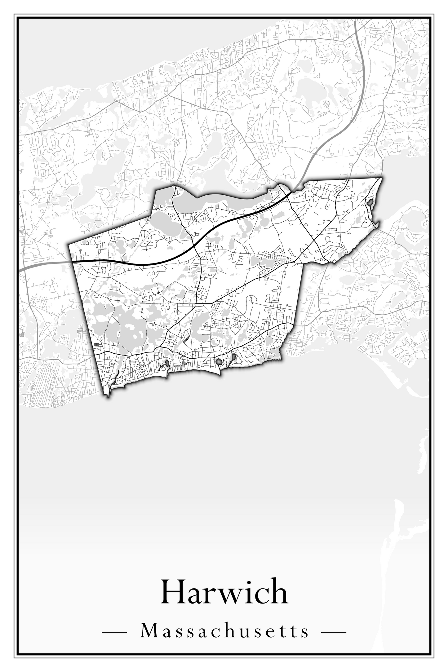 Massachusetts Towns - Street Map (Harvard - Haverhill)