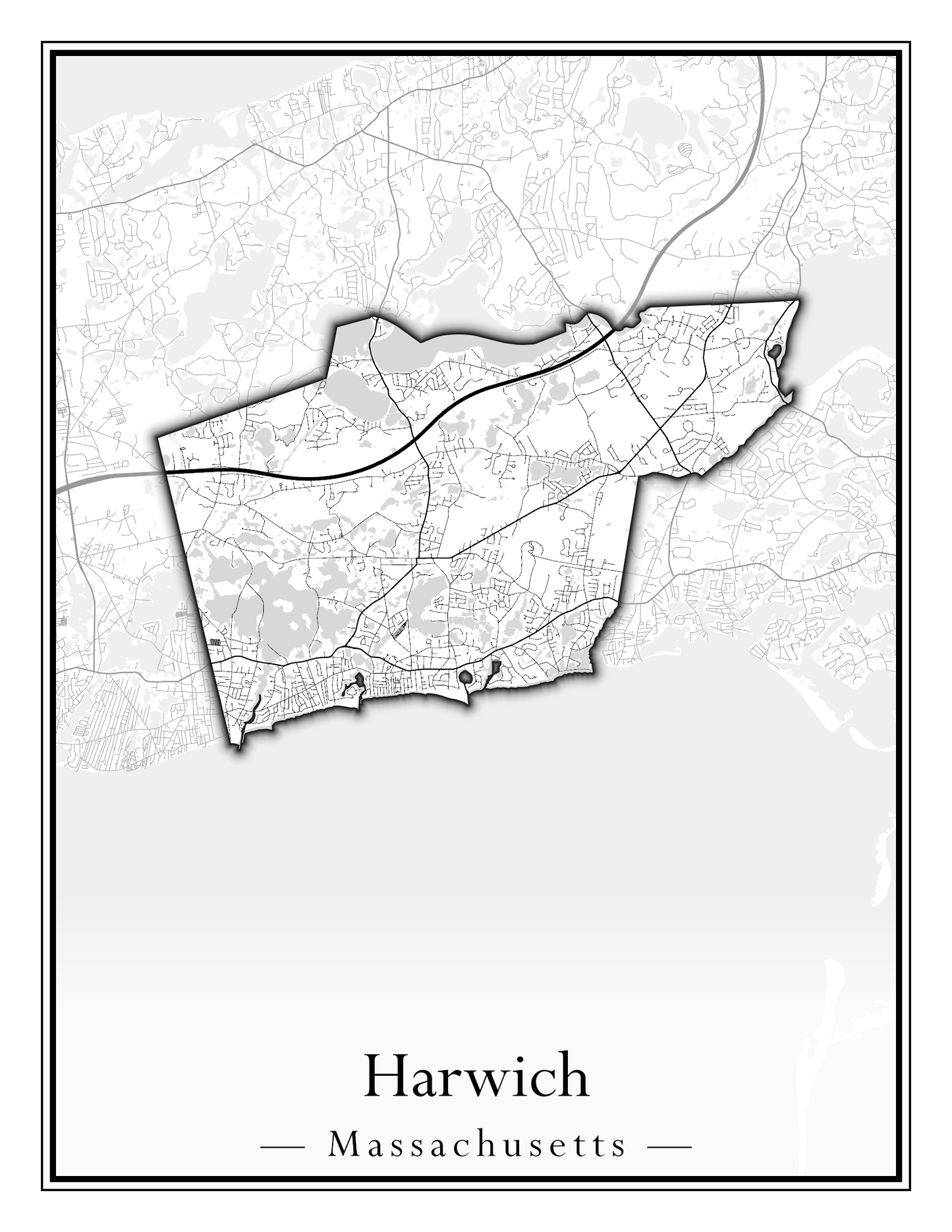 Massachusetts Towns - Street Map (Harvard - Haverhill)