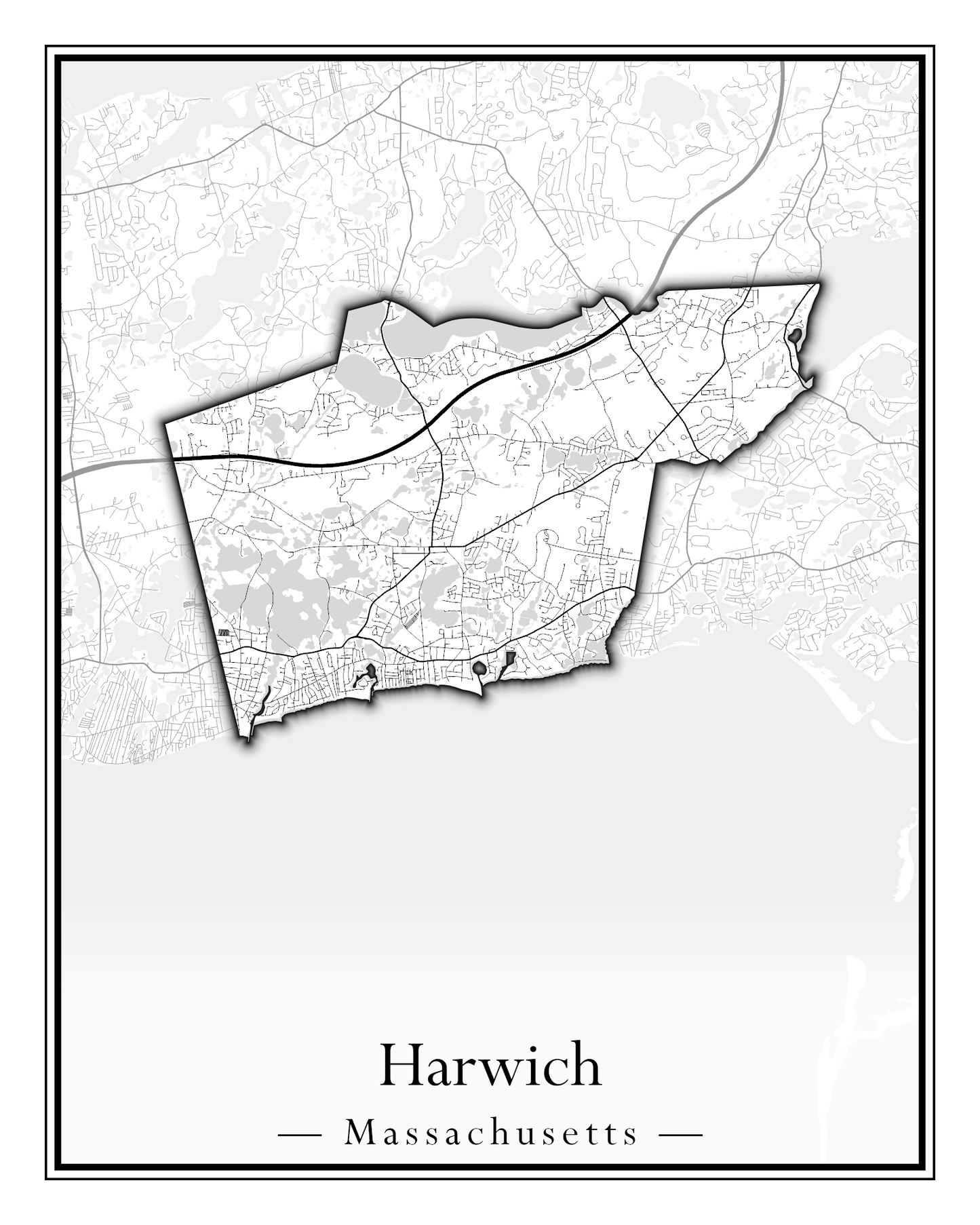 Massachusetts Towns - Street Map (Harvard - Haverhill)