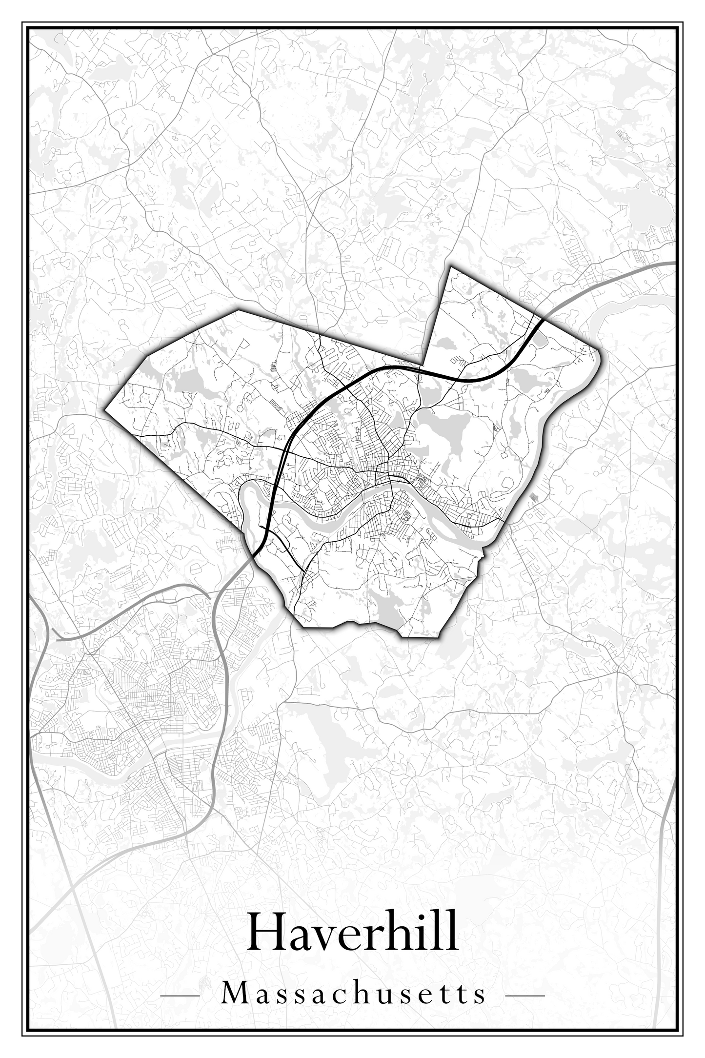 Massachusetts Towns - Street Map (Harvard - Haverhill)