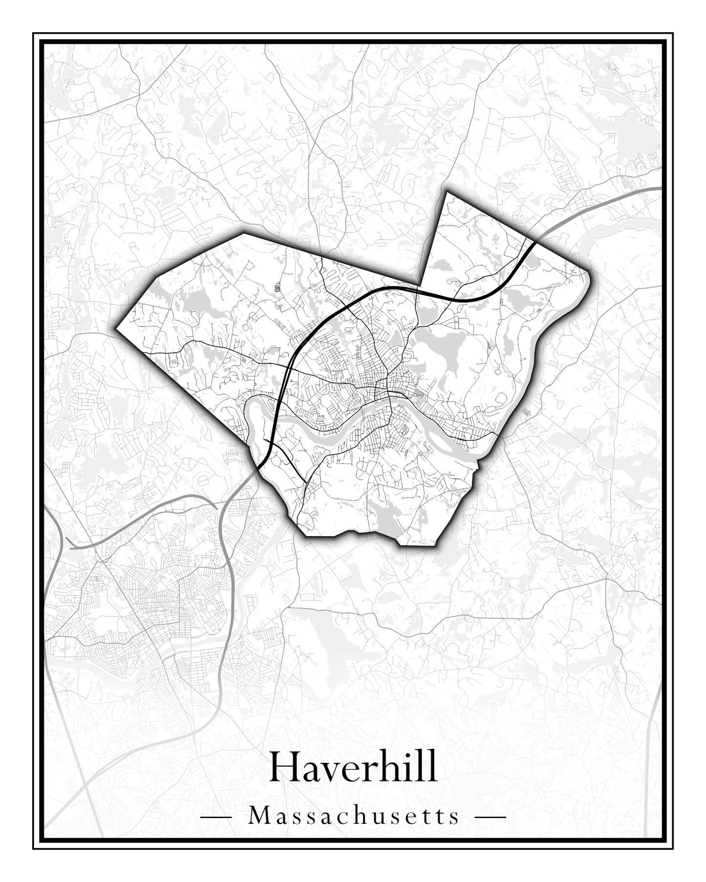 Massachusetts Towns - Street Map (Harvard - Haverhill)