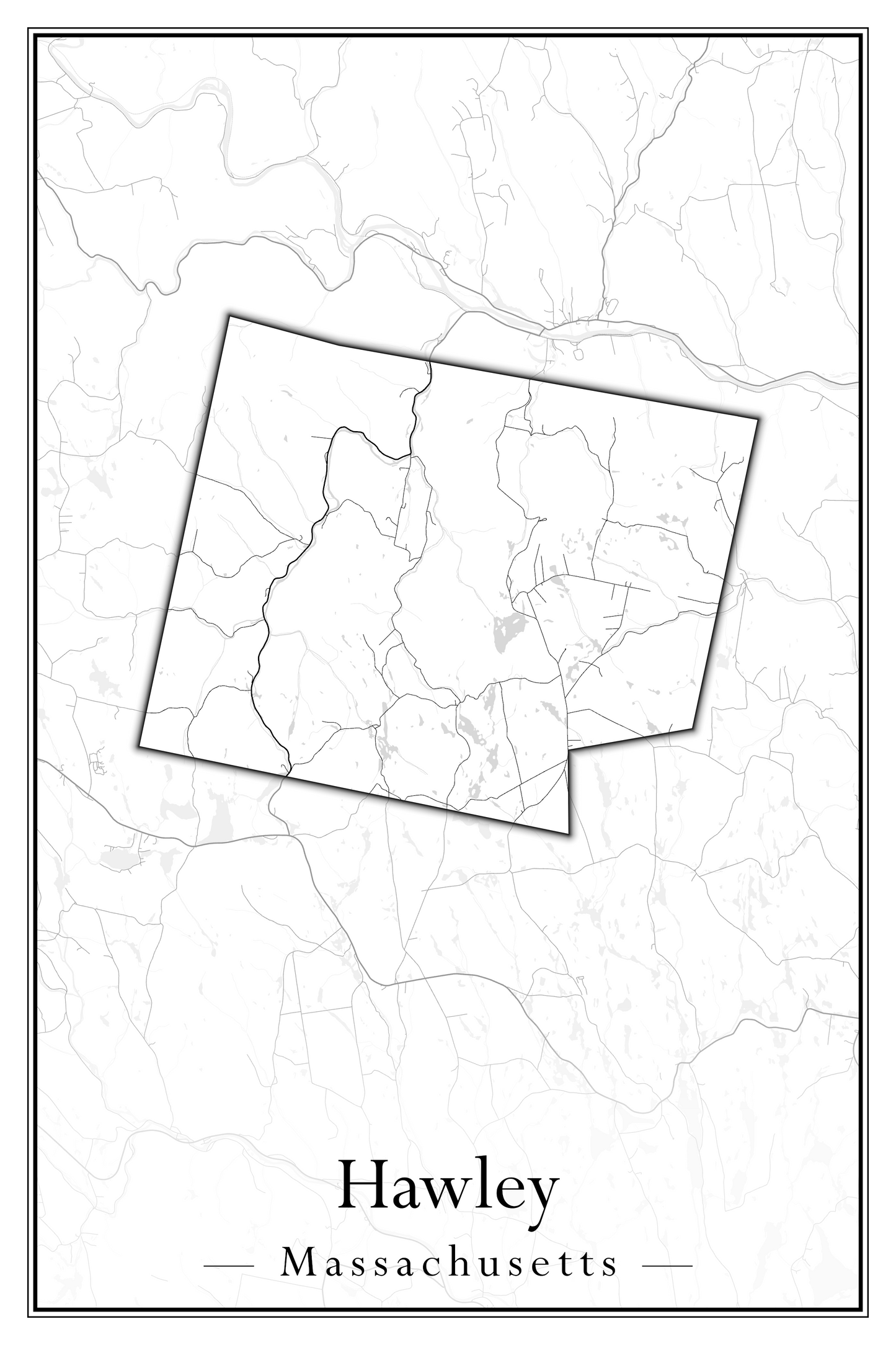 Massachusetts Towns - Street Map (Hawley - Hinsdale)