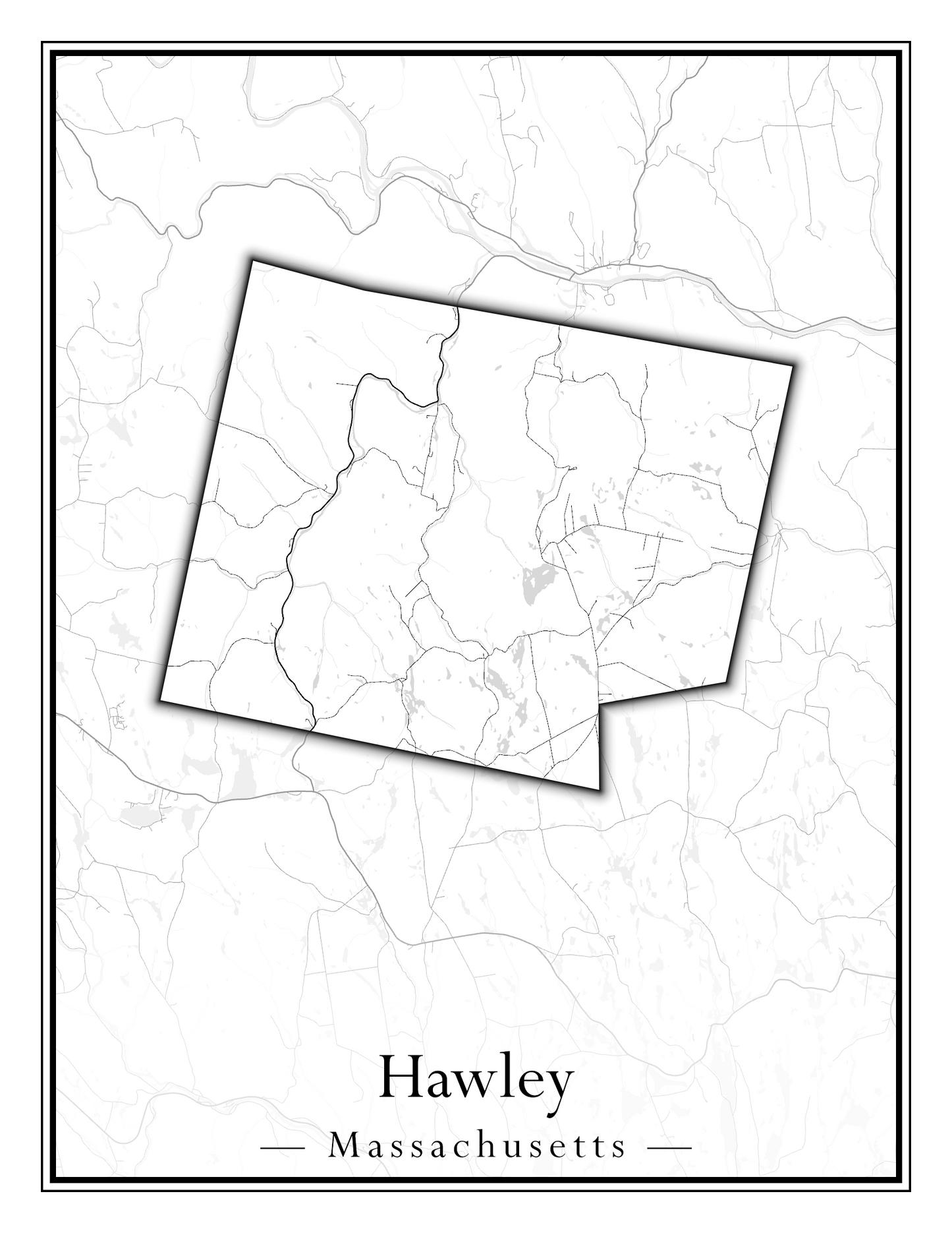 Massachusetts Towns - Street Map (Hawley - Hinsdale)