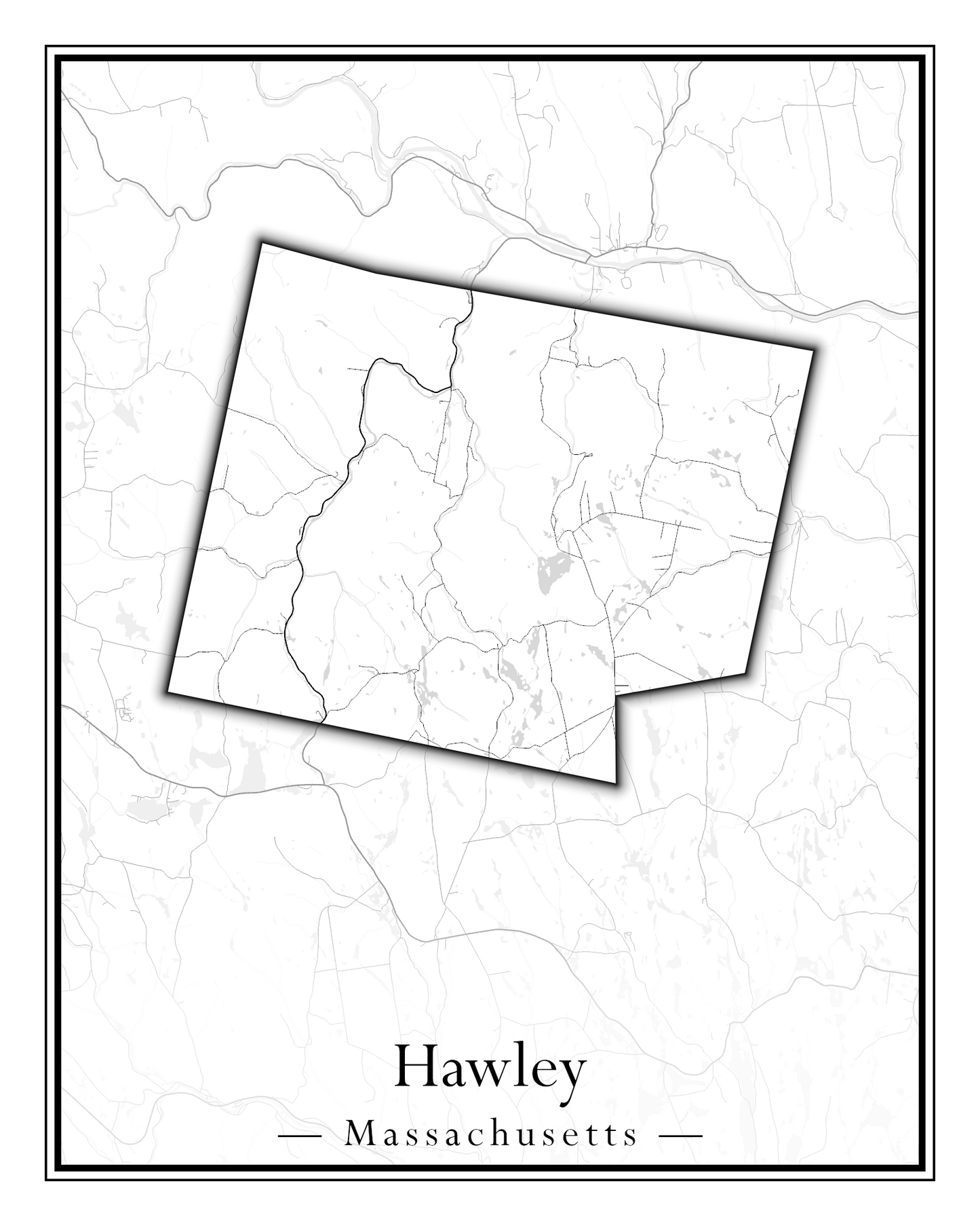 Massachusetts Towns - Street Map (Hawley - Hinsdale)