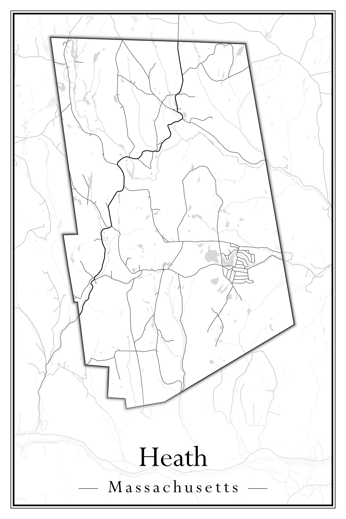 Massachusetts Towns - Street Map (Hawley - Hinsdale)