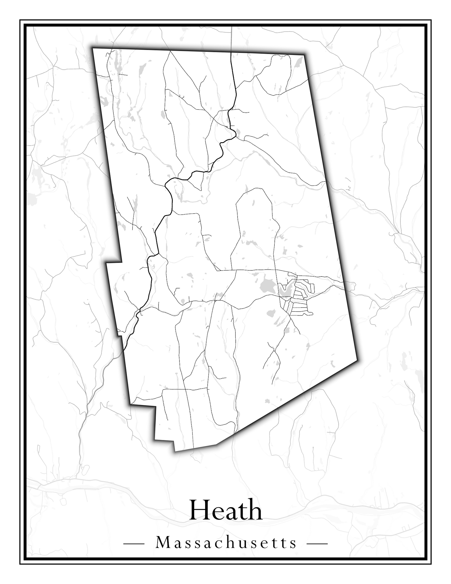 Massachusetts Towns - Street Map (Hawley - Hinsdale)