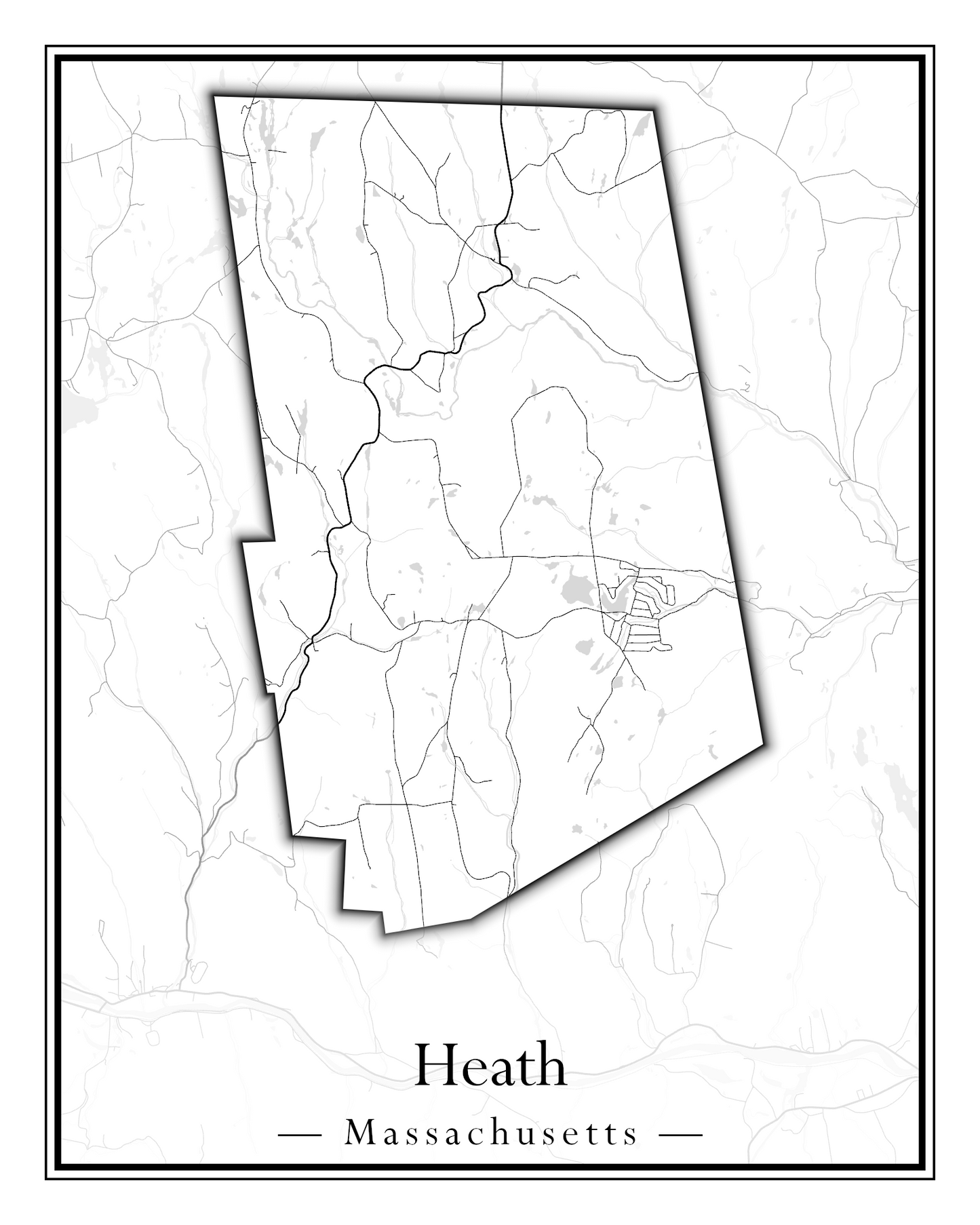 Massachusetts Towns - Street Map (Hawley - Hinsdale)