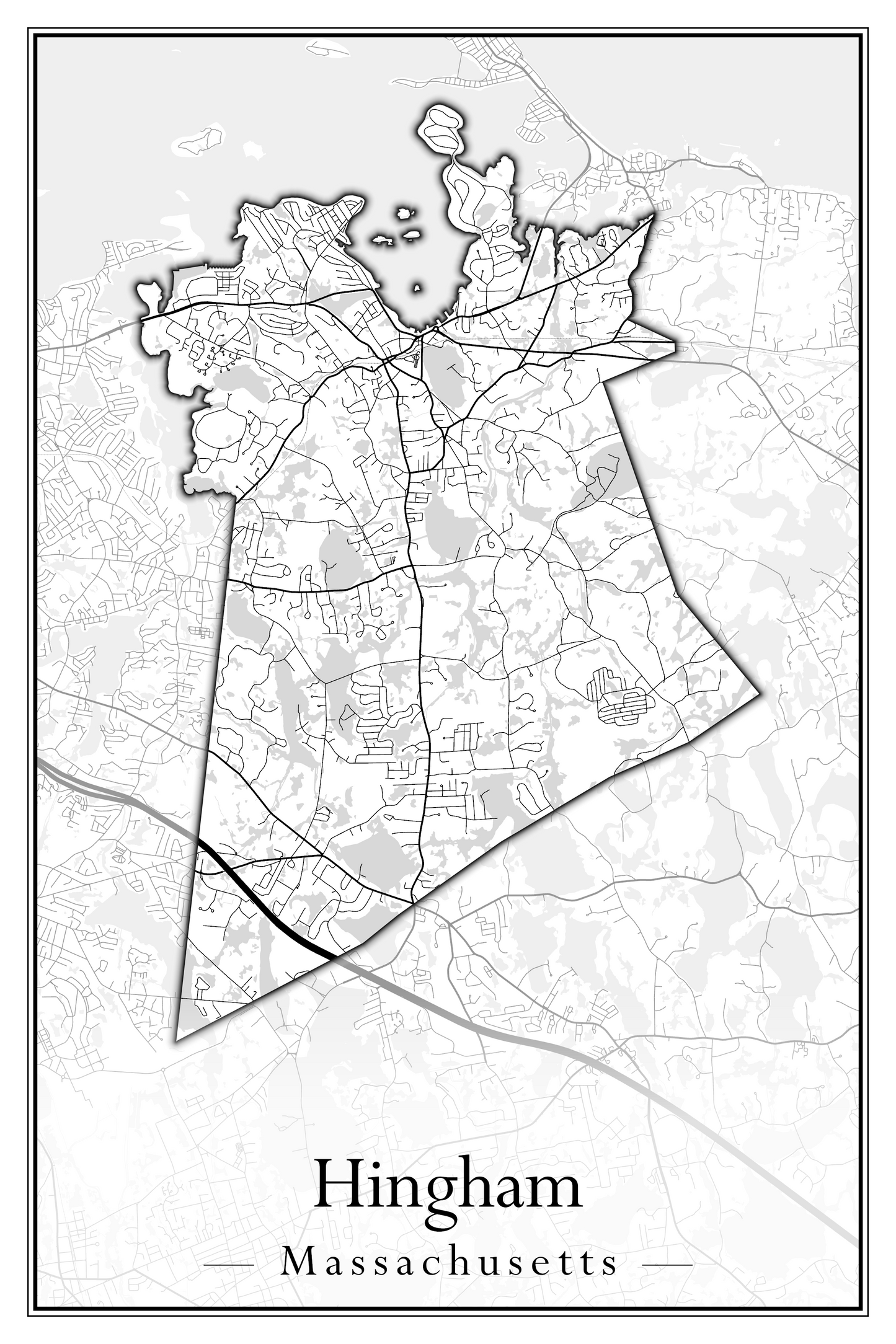 Massachusetts Towns - Street Map (Hawley - Hinsdale)