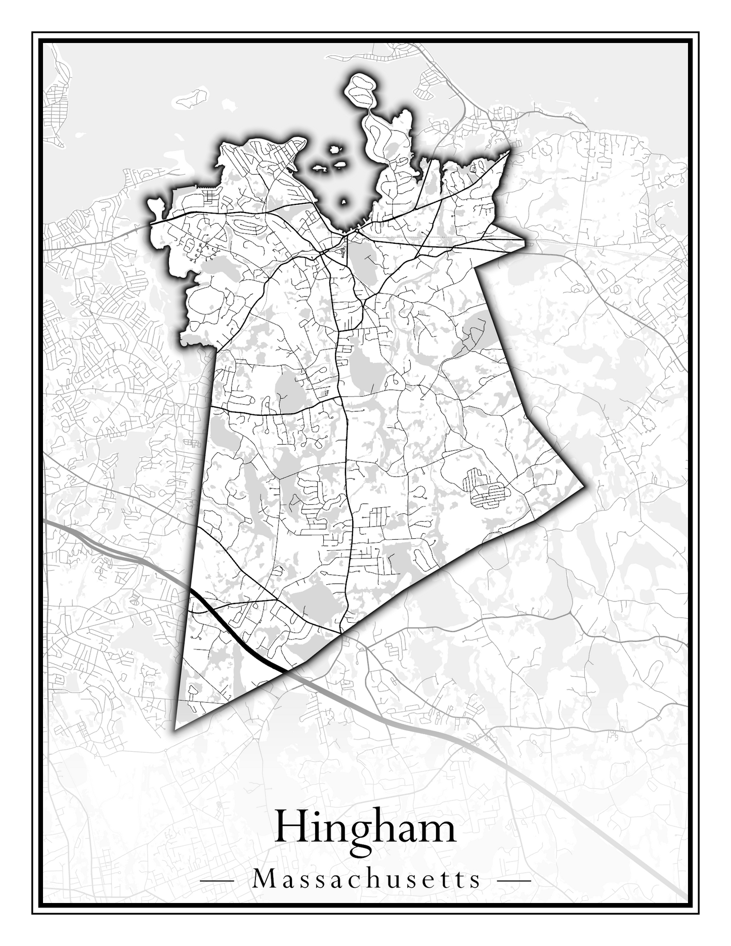 Massachusetts Towns - Street Map (Hawley - Hinsdale)