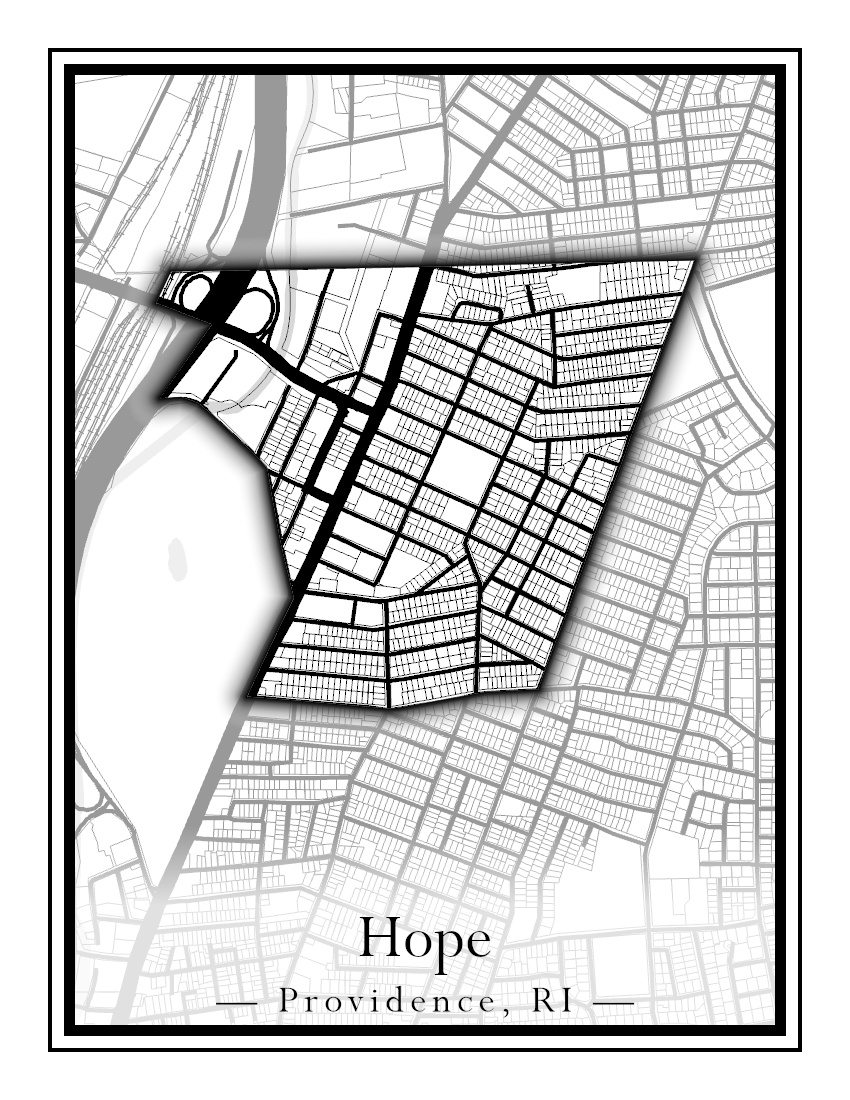 Providence Neighborhoods - Street Map (Hartford - Manton)