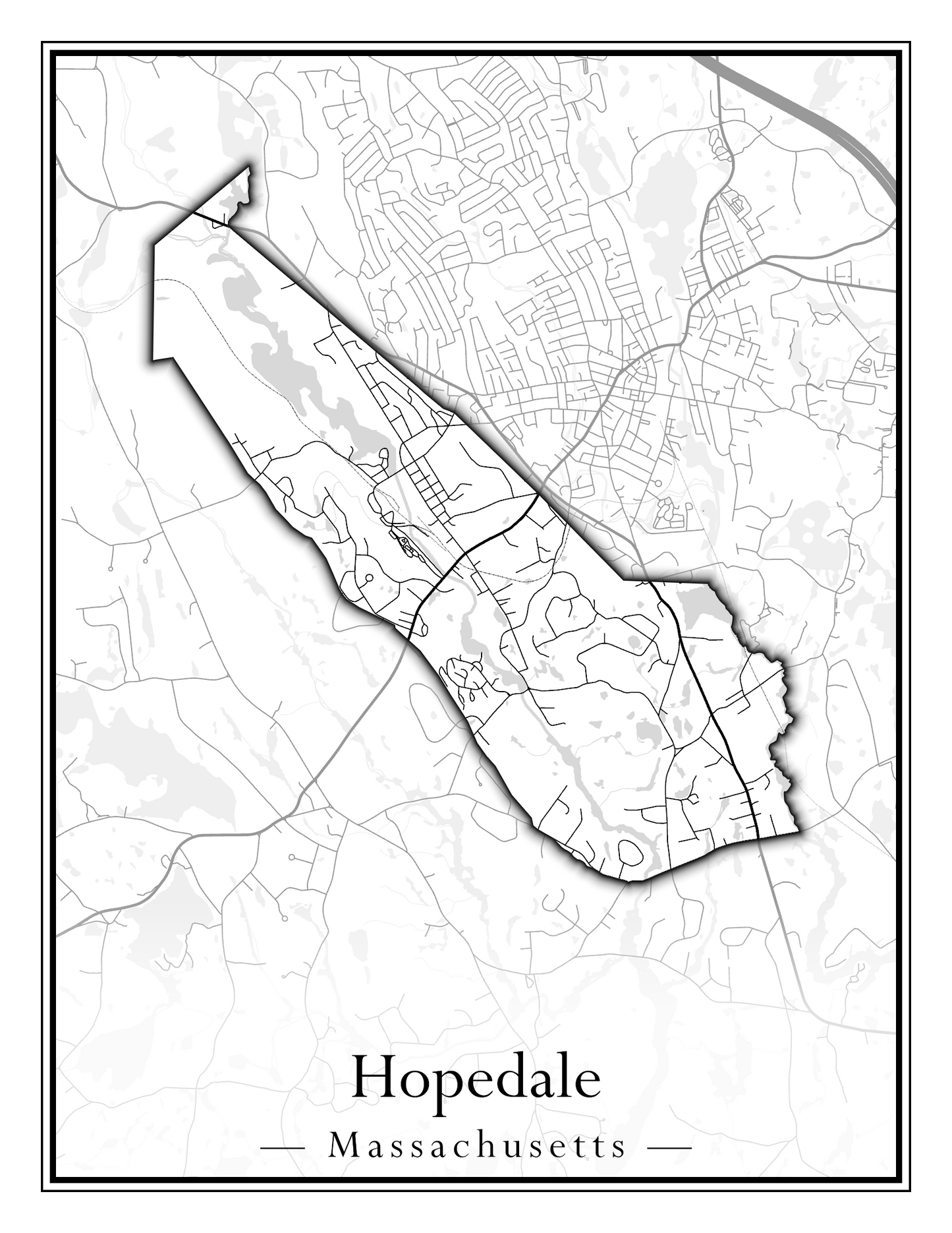 Massachusetts Towns - Street Map (Holyoke - Hubbardston)