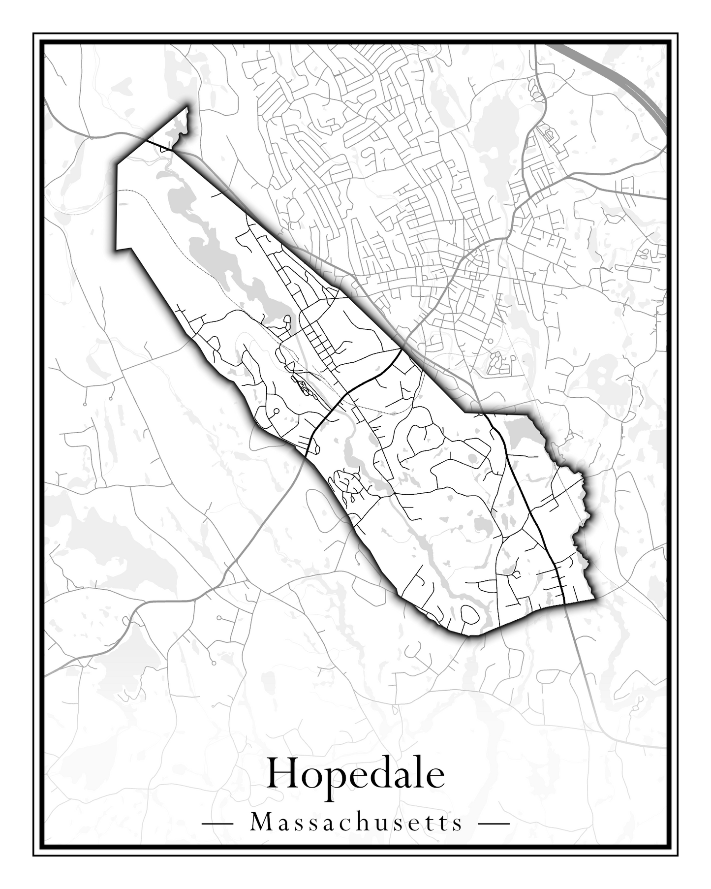 Massachusetts Towns - Street Map (Holyoke - Hubbardston)