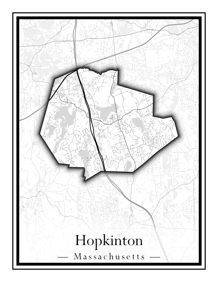 Massachusetts Towns - Street Map (Holyoke - Hubbardston)