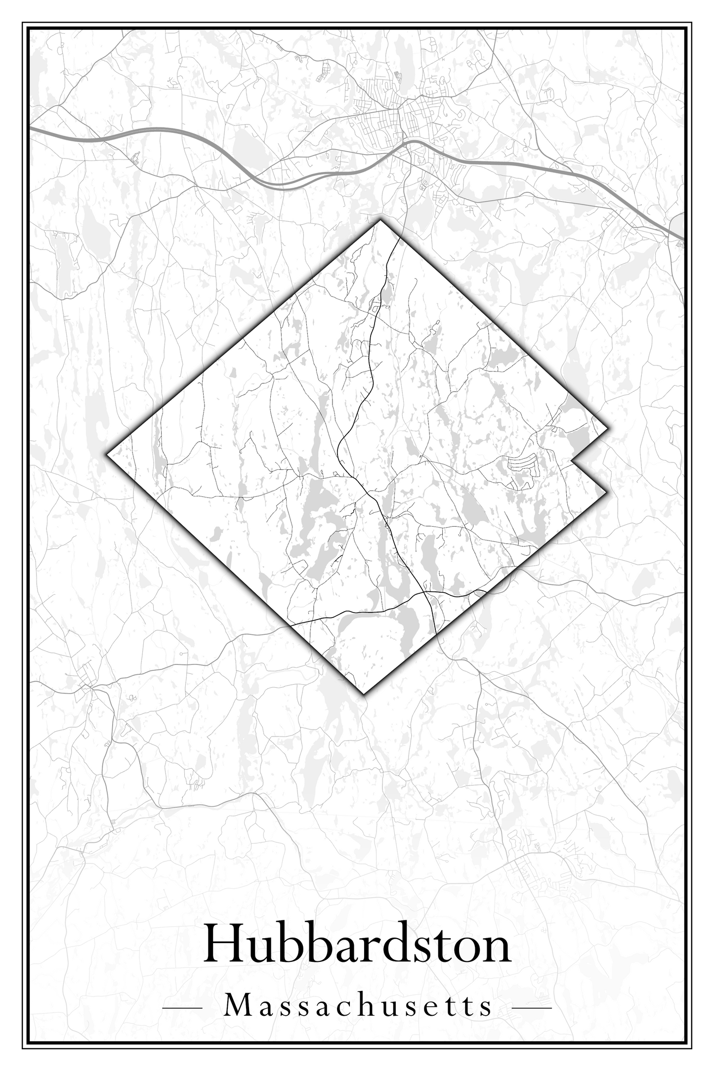 Massachusetts Towns - Street Map (Holyoke - Hubbardston)