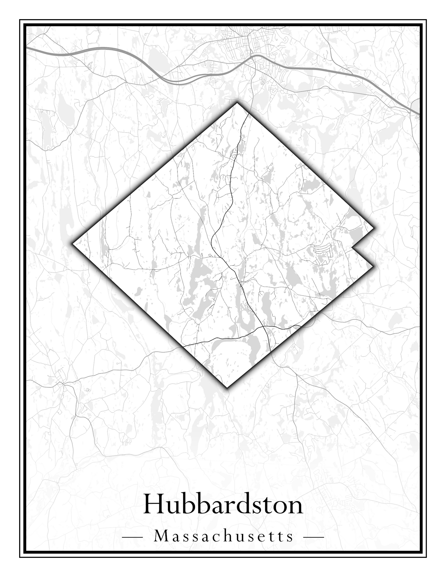 Massachusetts Towns - Street Map (Holyoke - Hubbardston)