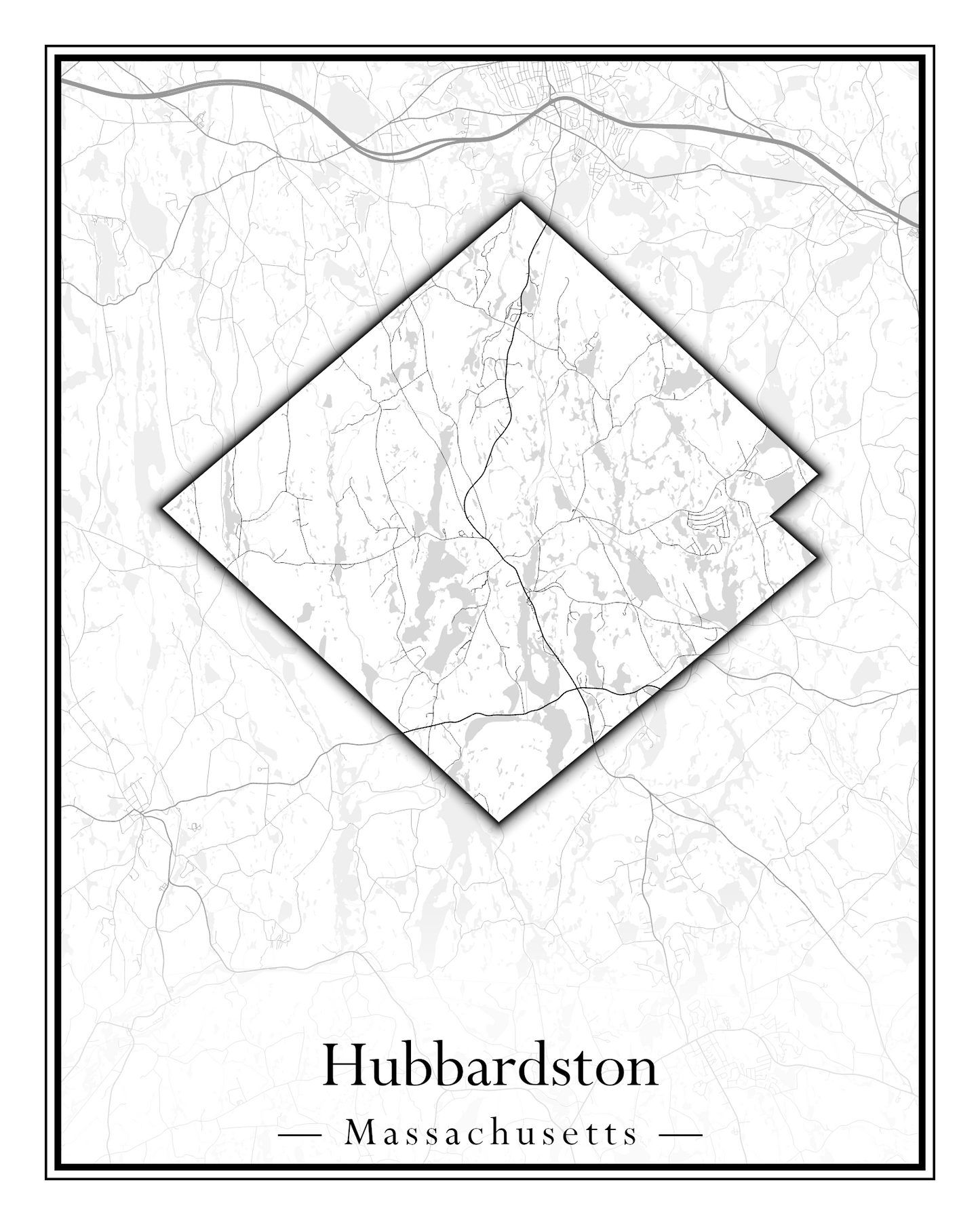 Massachusetts Towns - Street Map (Holyoke - Hubbardston)