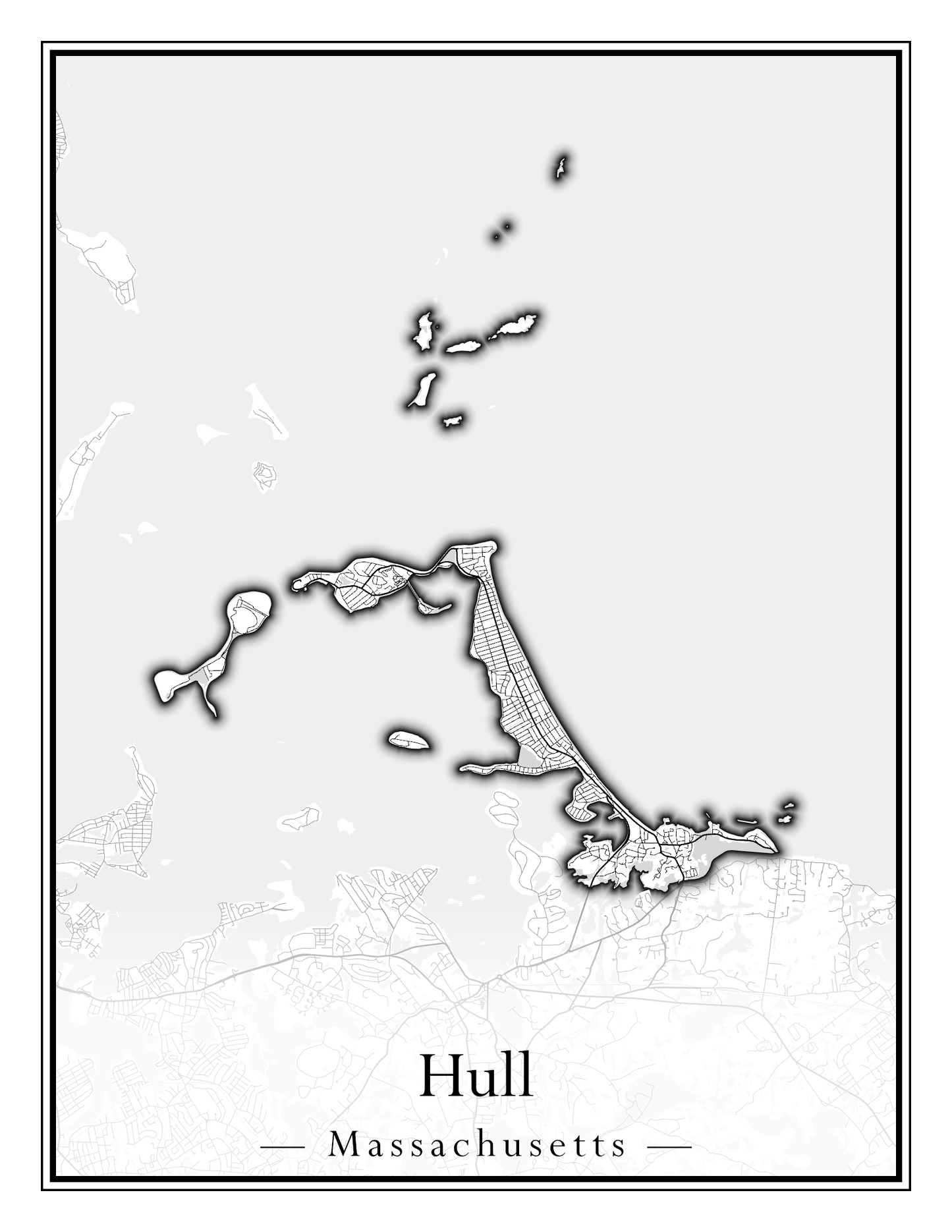 Massachusetts Towns - Street Map (Hudson - Ipswich)