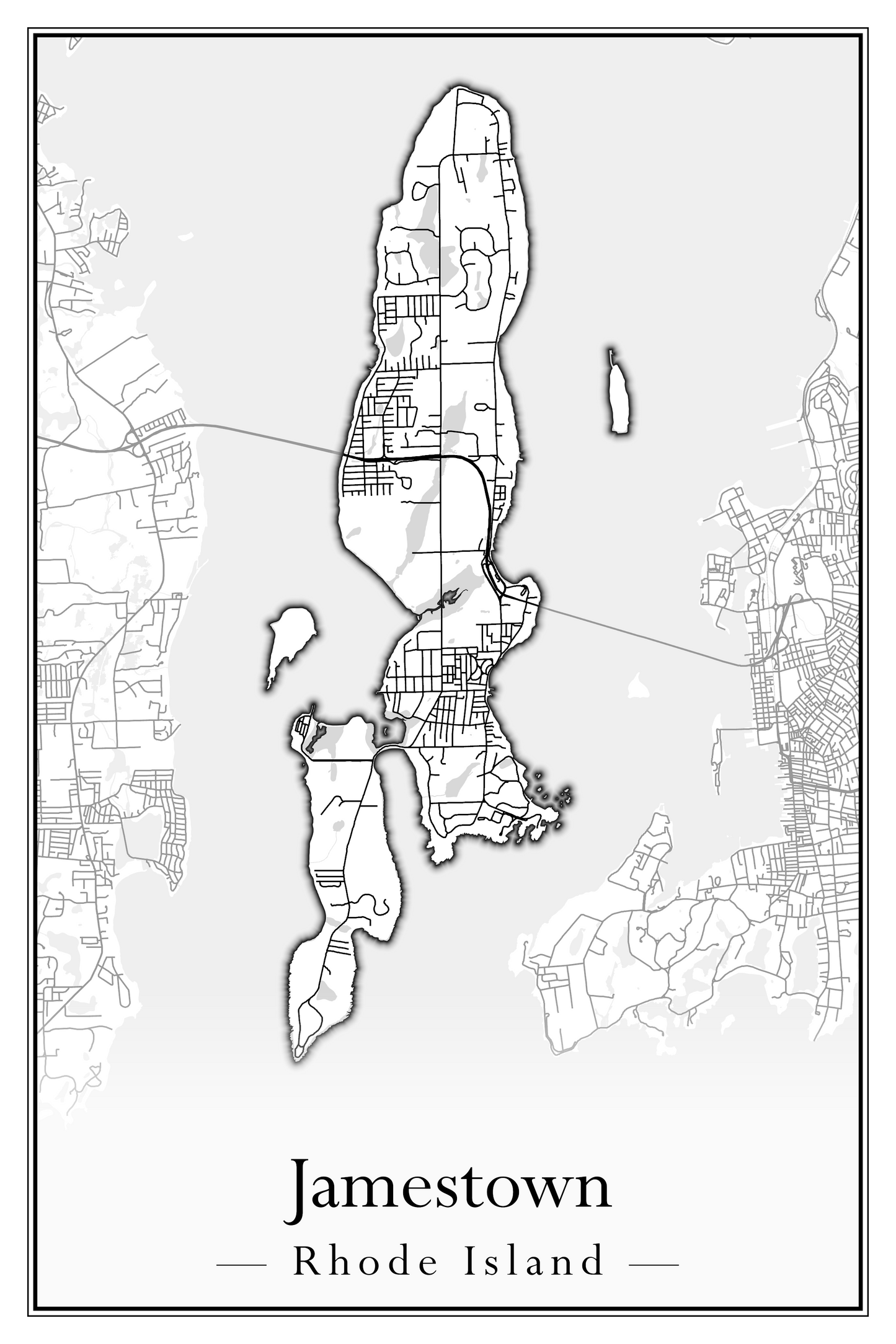 Rhode Island Towns - Street Map (Glocester - Johnston)