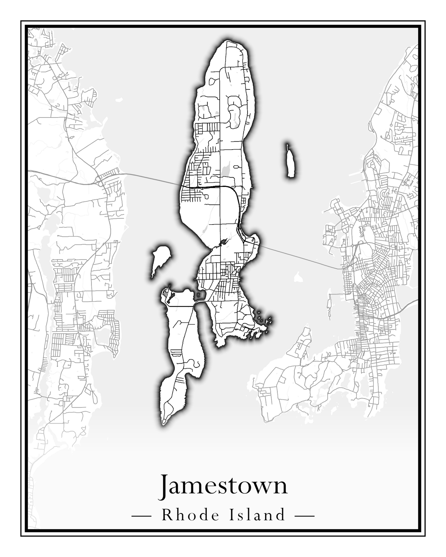 Rhode Island Towns - Street Map (Glocester - Johnston)