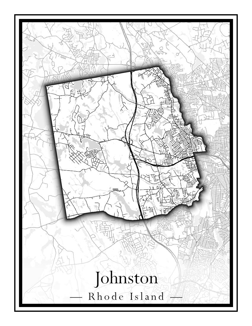 Rhode Island Towns - Street Map (Glocester - Johnston)