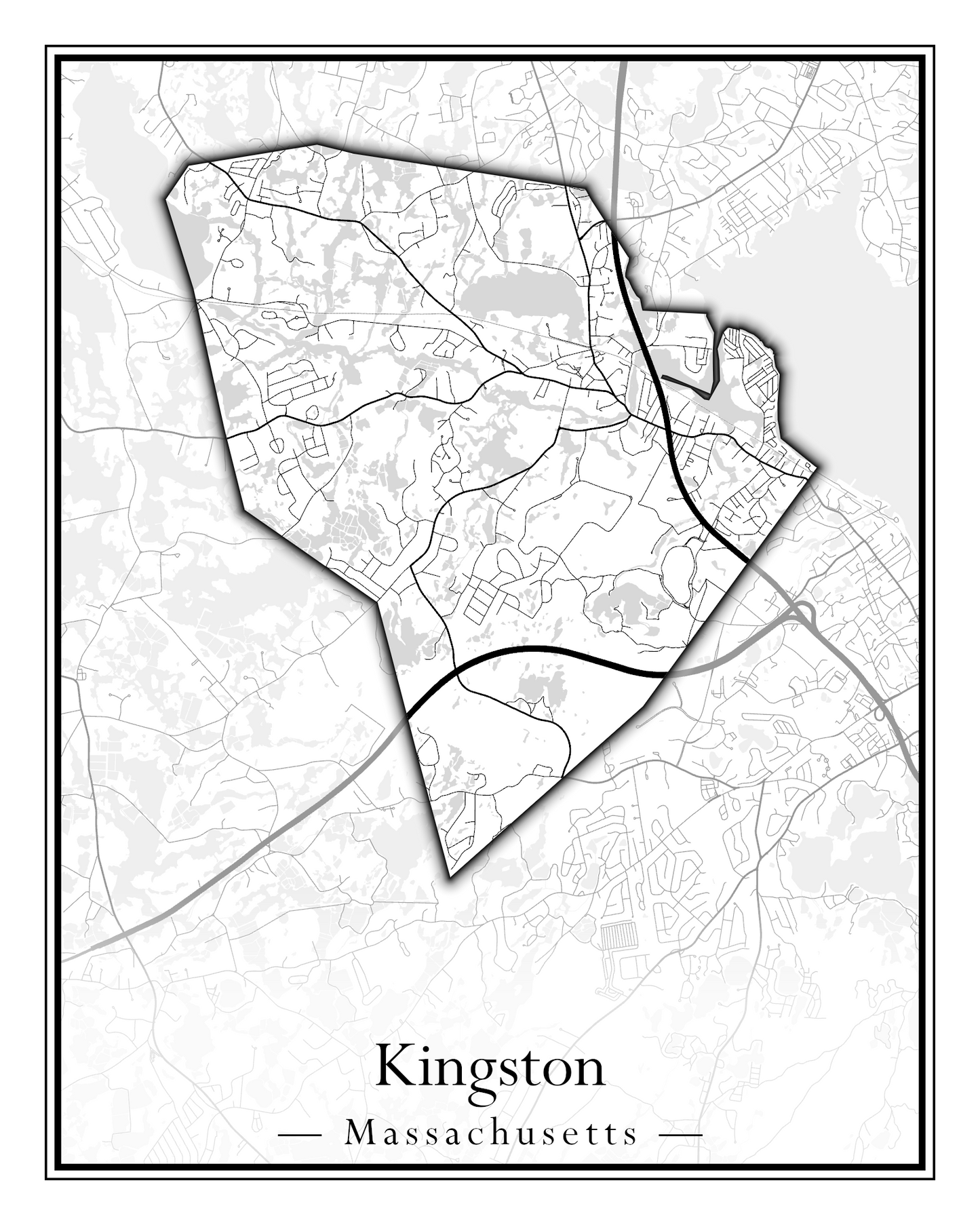 Massachusetts Towns - Street Map (Kingston - Lanesborough)