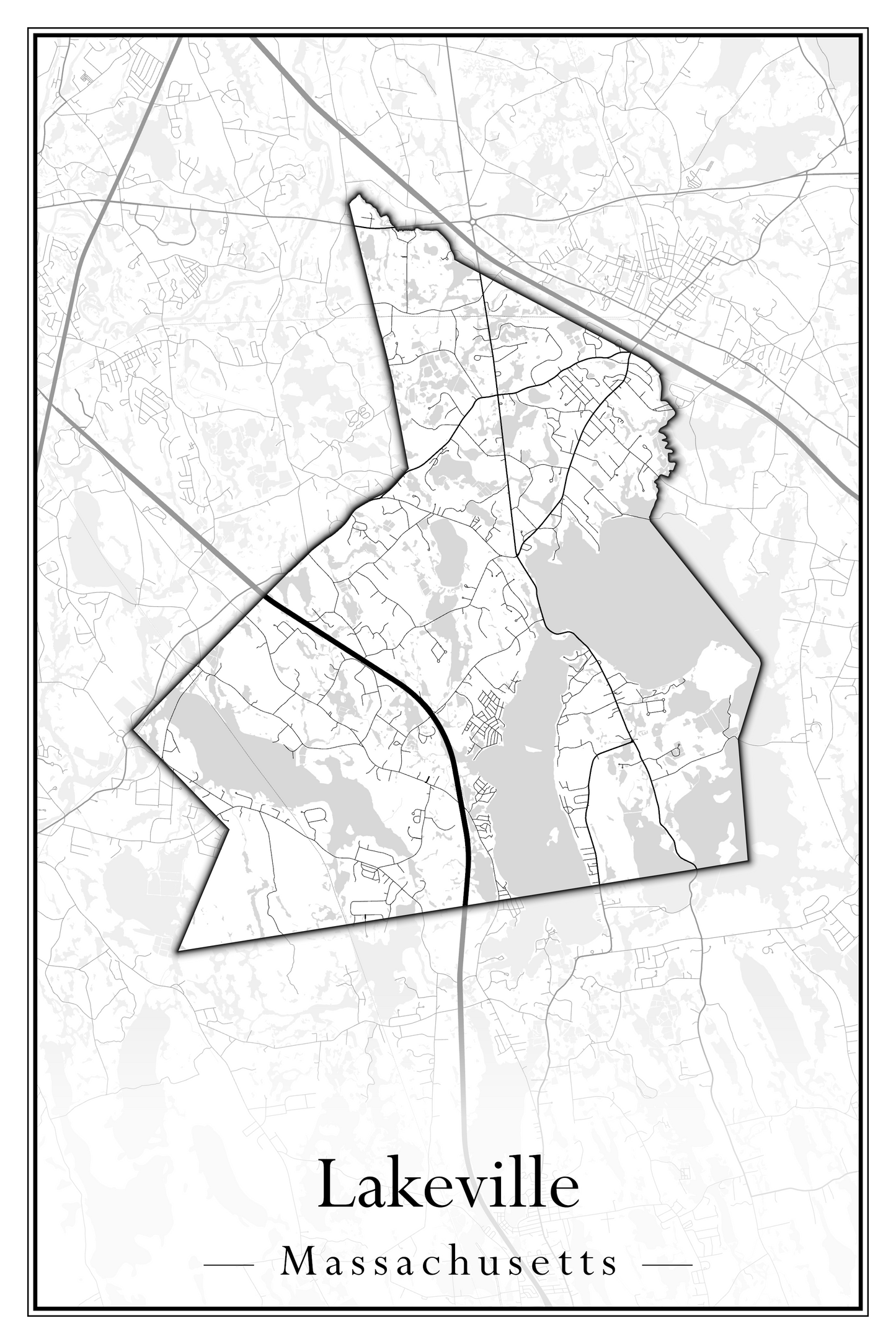 Massachusetts Towns - Street Map (Kingston - Lanesborough)