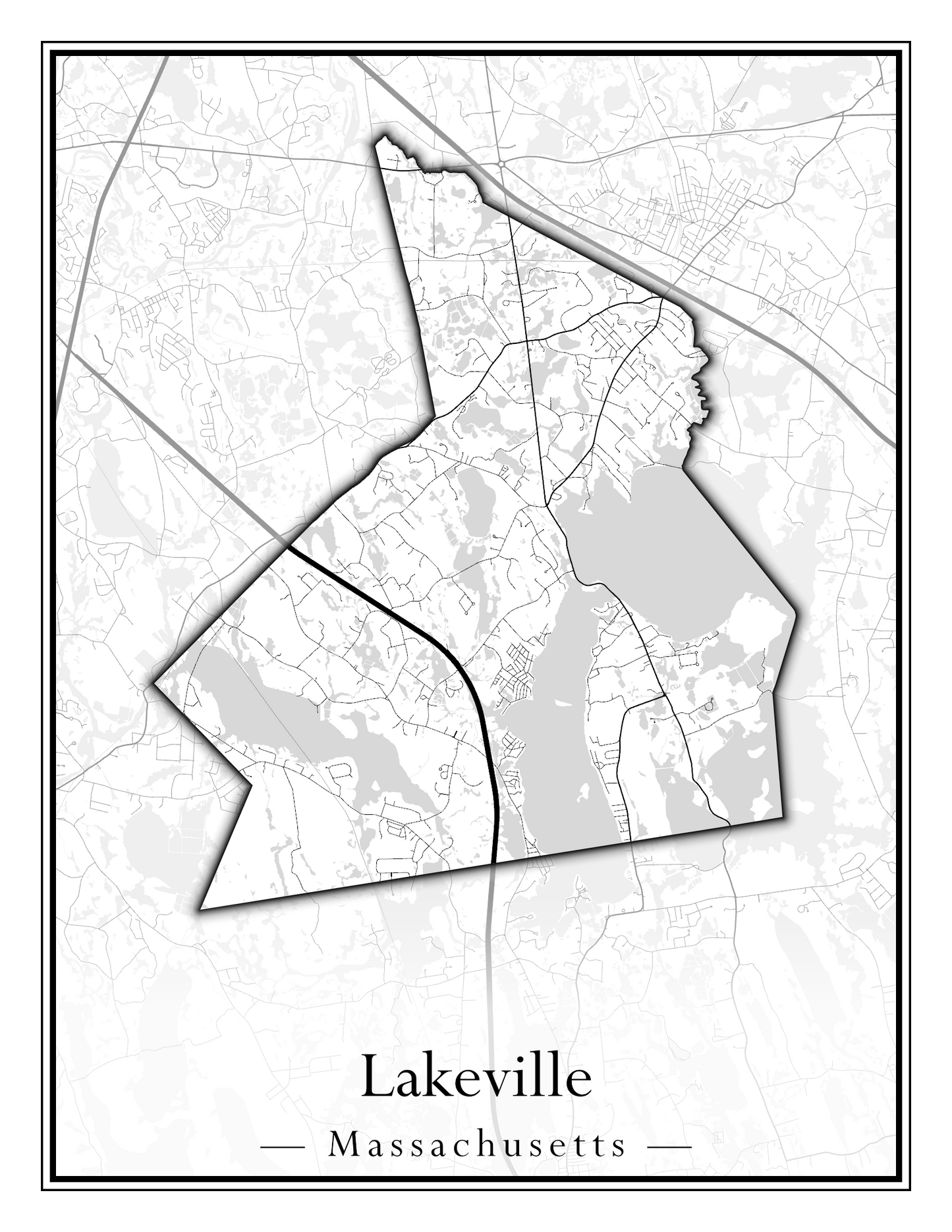 Massachusetts Towns - Street Map (Kingston - Lanesborough)