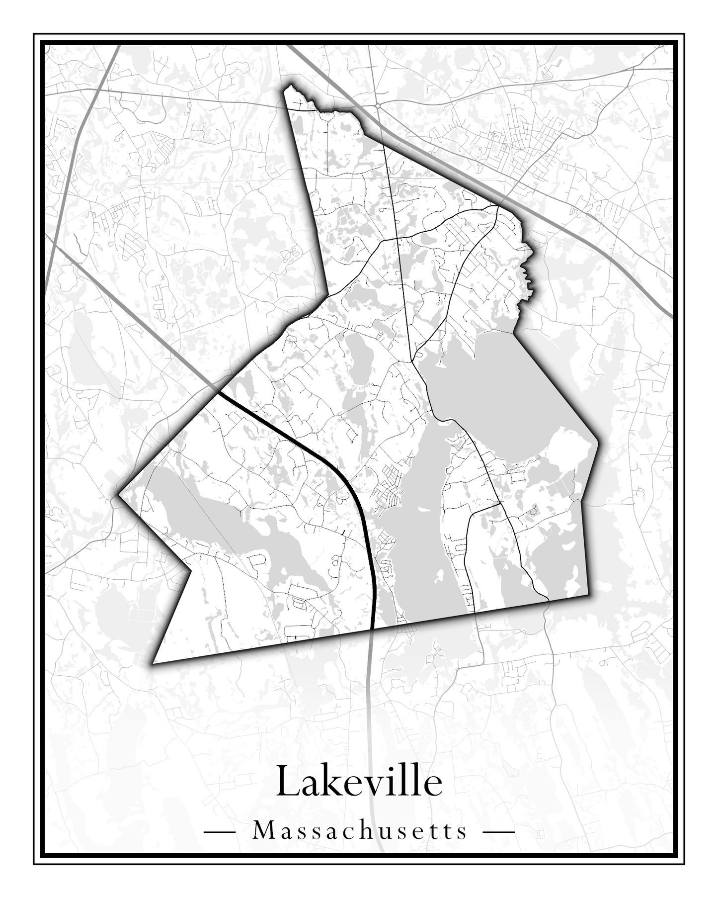 Massachusetts Towns - Street Map (Kingston - Lanesborough)