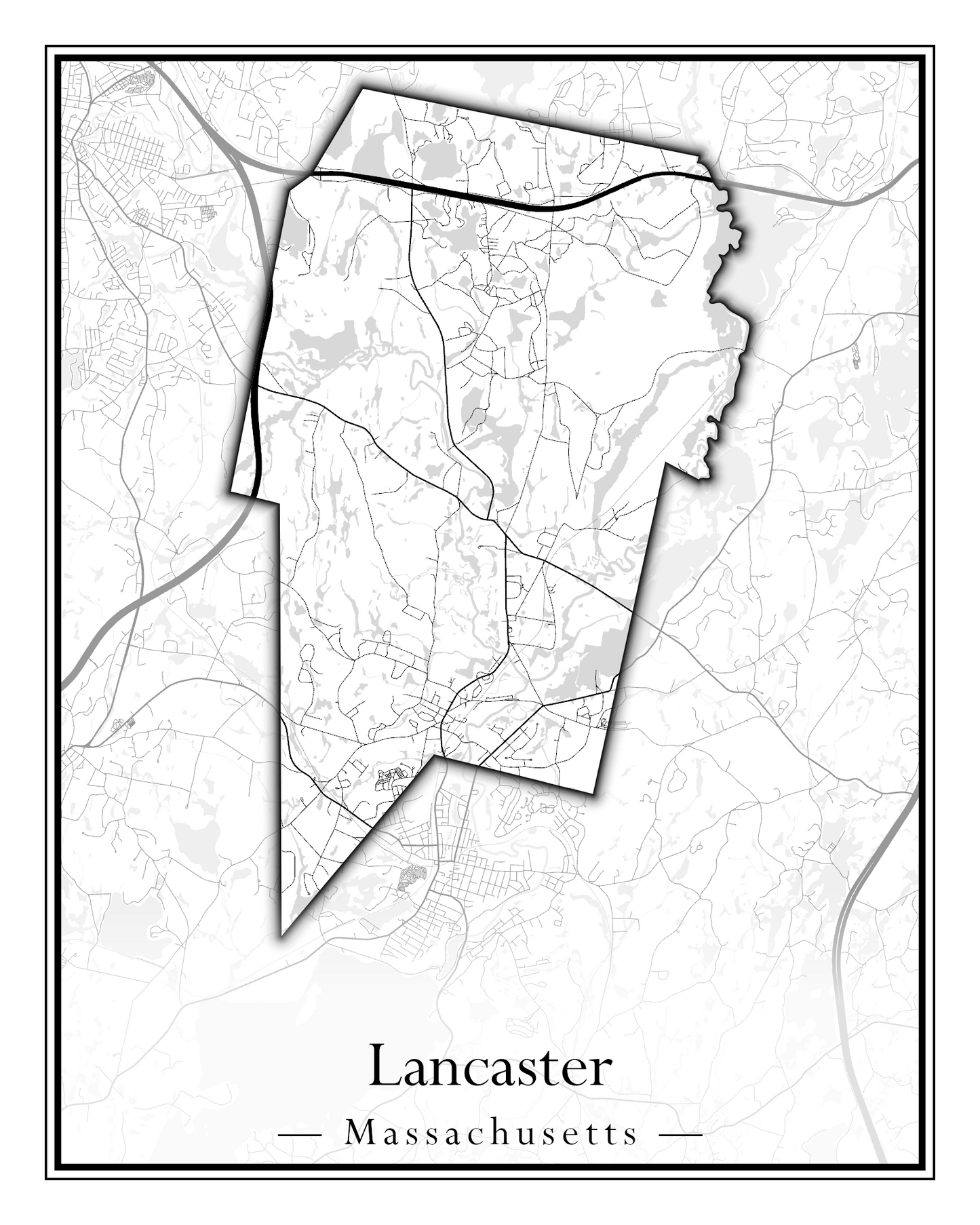 Massachusetts Towns - Street Map (Kingston - Lanesborough)