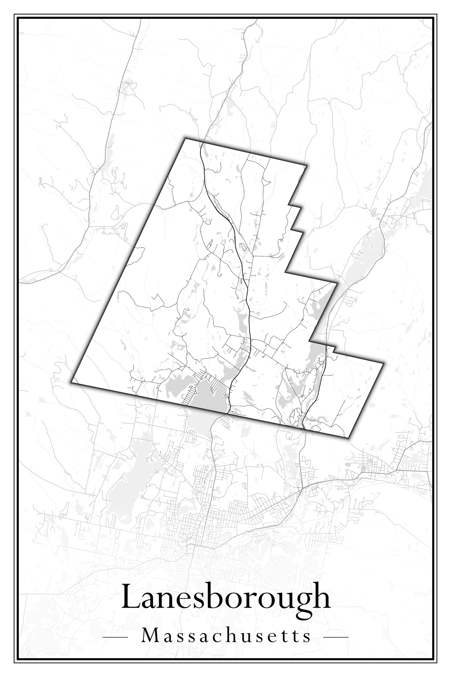 Massachusetts Towns - Street Map (Kingston - Lanesborough)